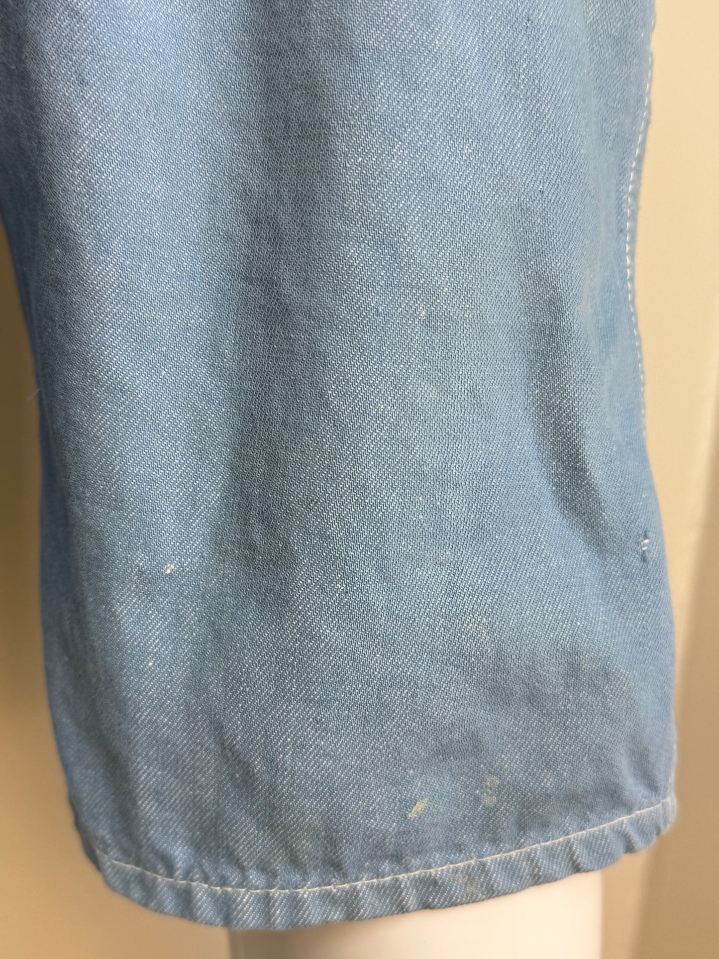 1950s/60s Light Blue Denim Shorts, 27" Waist, High Waisted