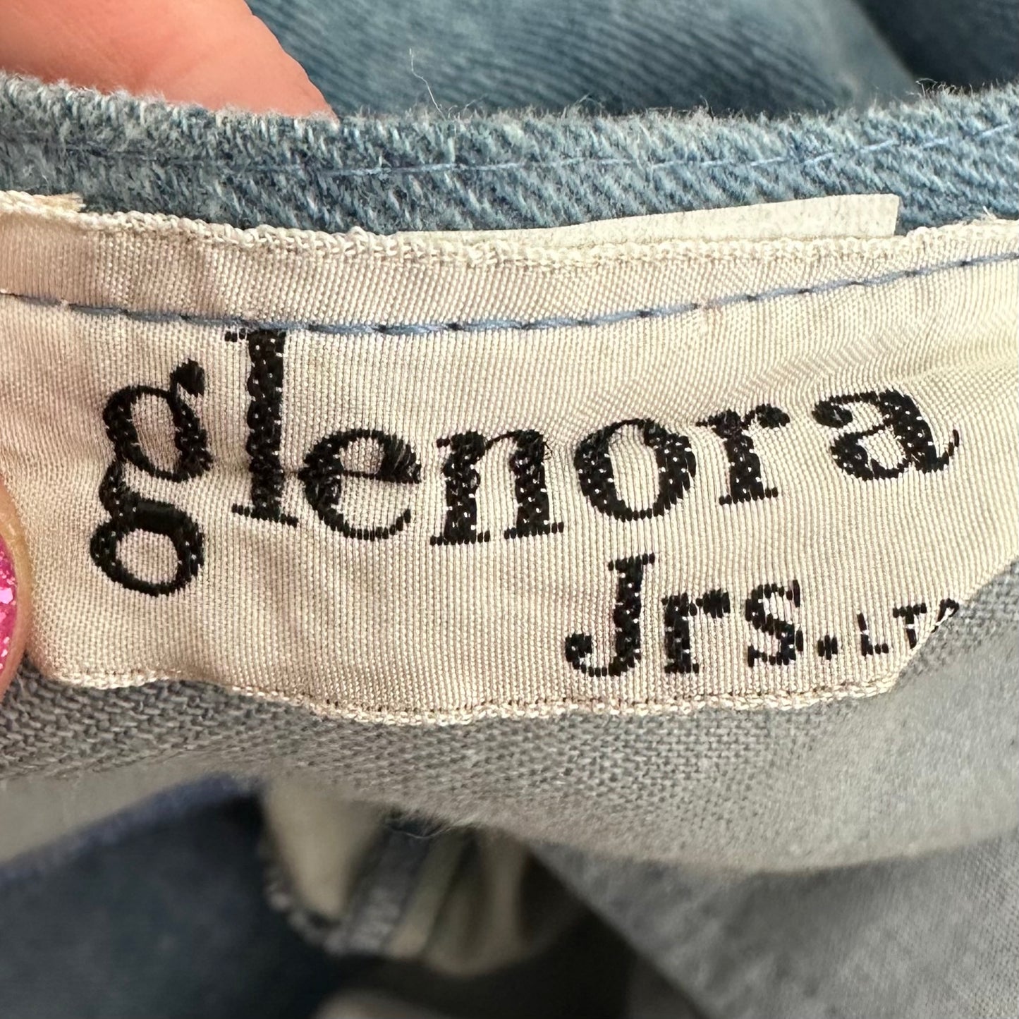 1970s Denim Halter Jumper Wrap Dress, Glenora Jrs Size Medium-Large