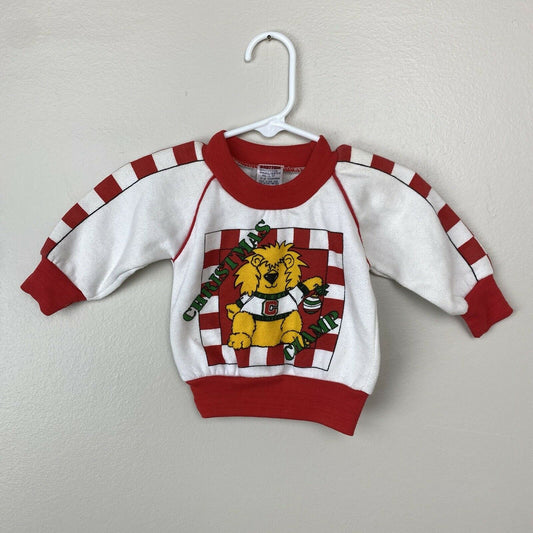 1980s Christmas Champ Sweatshirt, Baby Fair 0-6m, Baby's First Christmas