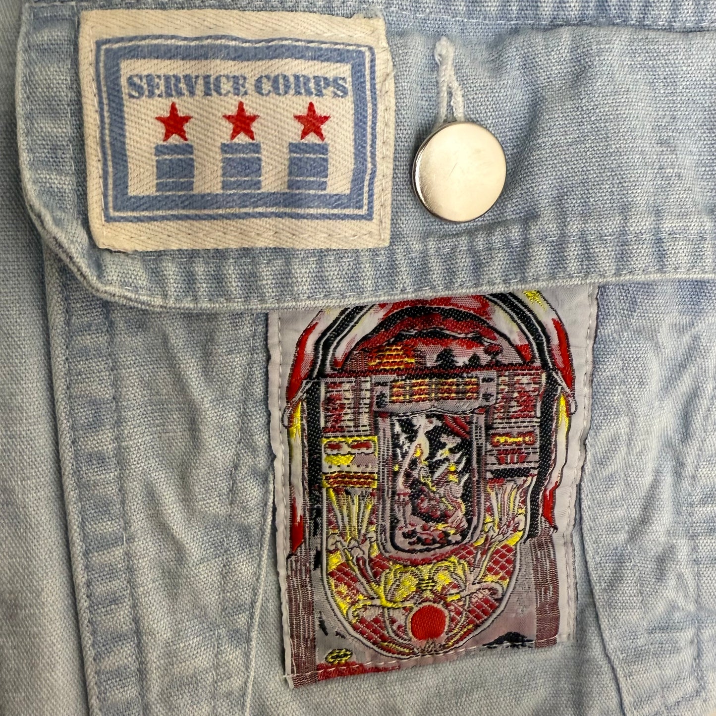 1980s Kids Denim Jacket with Patches, L’Autre Mode Size 9/10