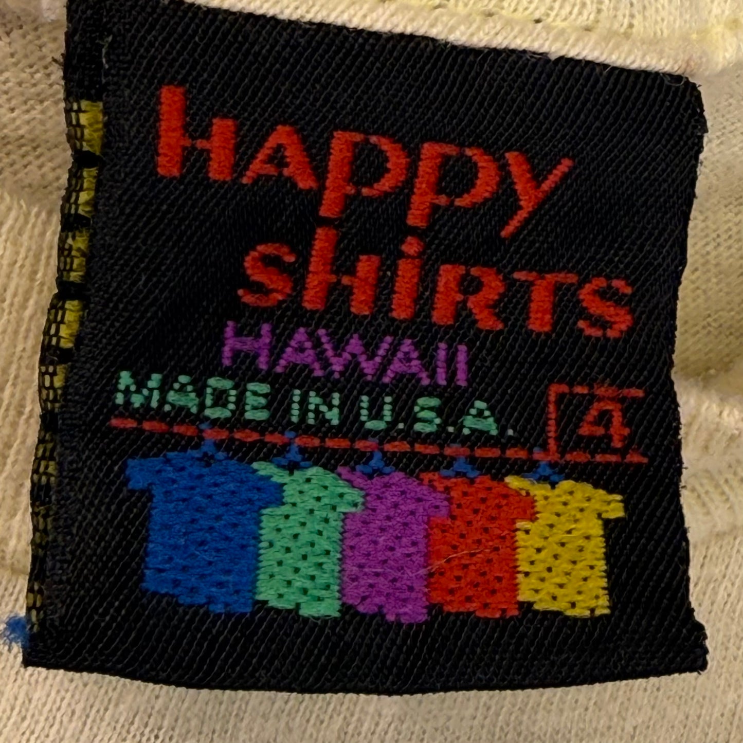 1980s Kids Miss Hawaii T-Shirt, Happy Shirts Size 4