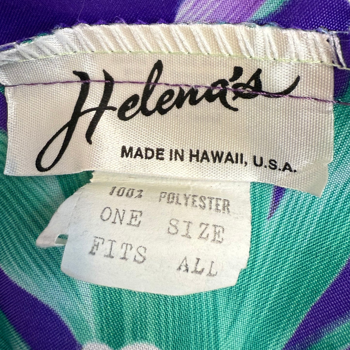 1980s Hawaiian Halter Wrap Dress, Sarong Skirt, Helena’s Hawaii, Tropical Purple Floral