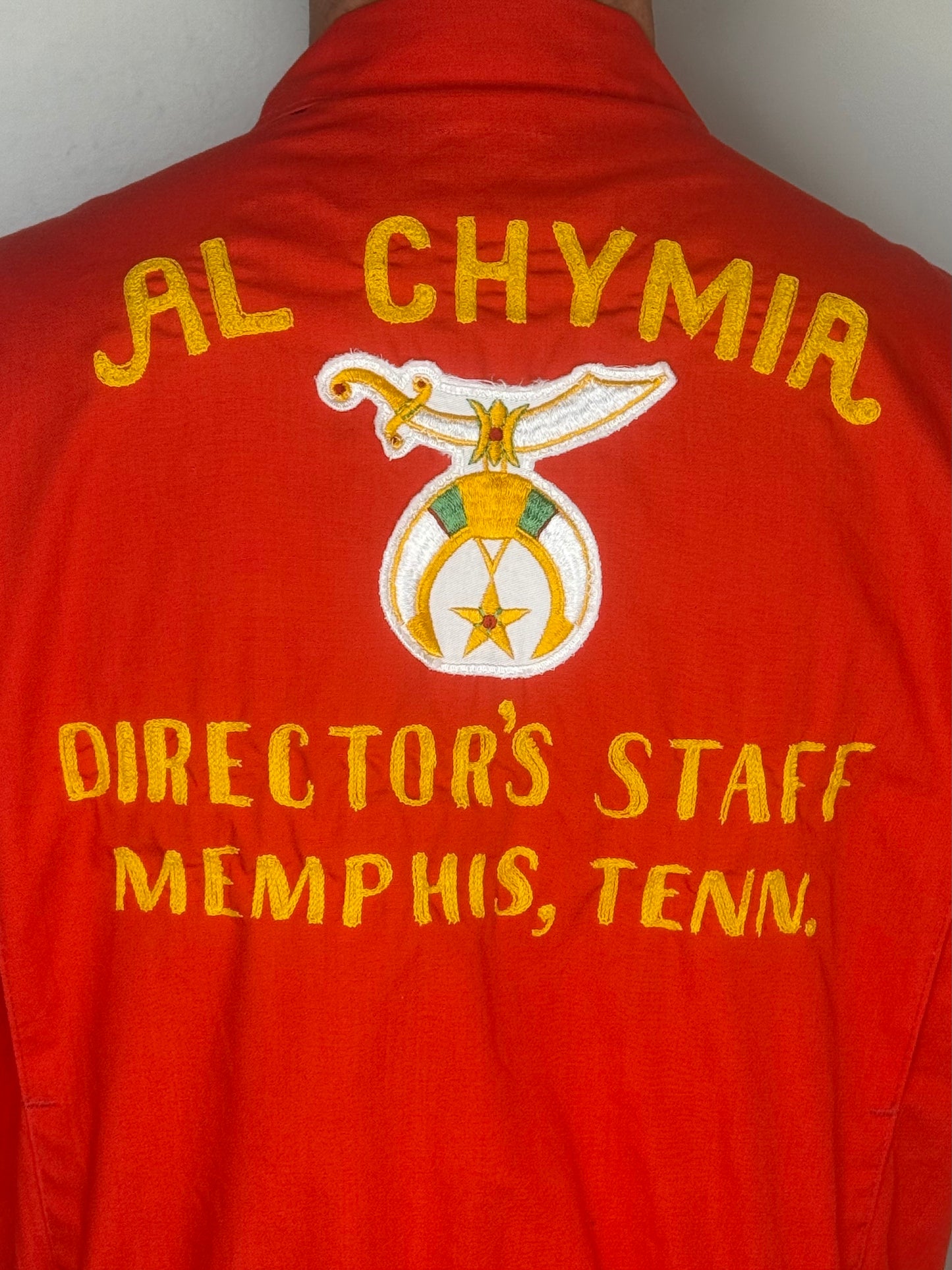 1970s Red Short Sleeve Coveralls, Al Chymia Directors Staff Memphis Tenn Chainstitch Embroidery, Topp Master Size Large Tall, Boiler Suit, Leisure
