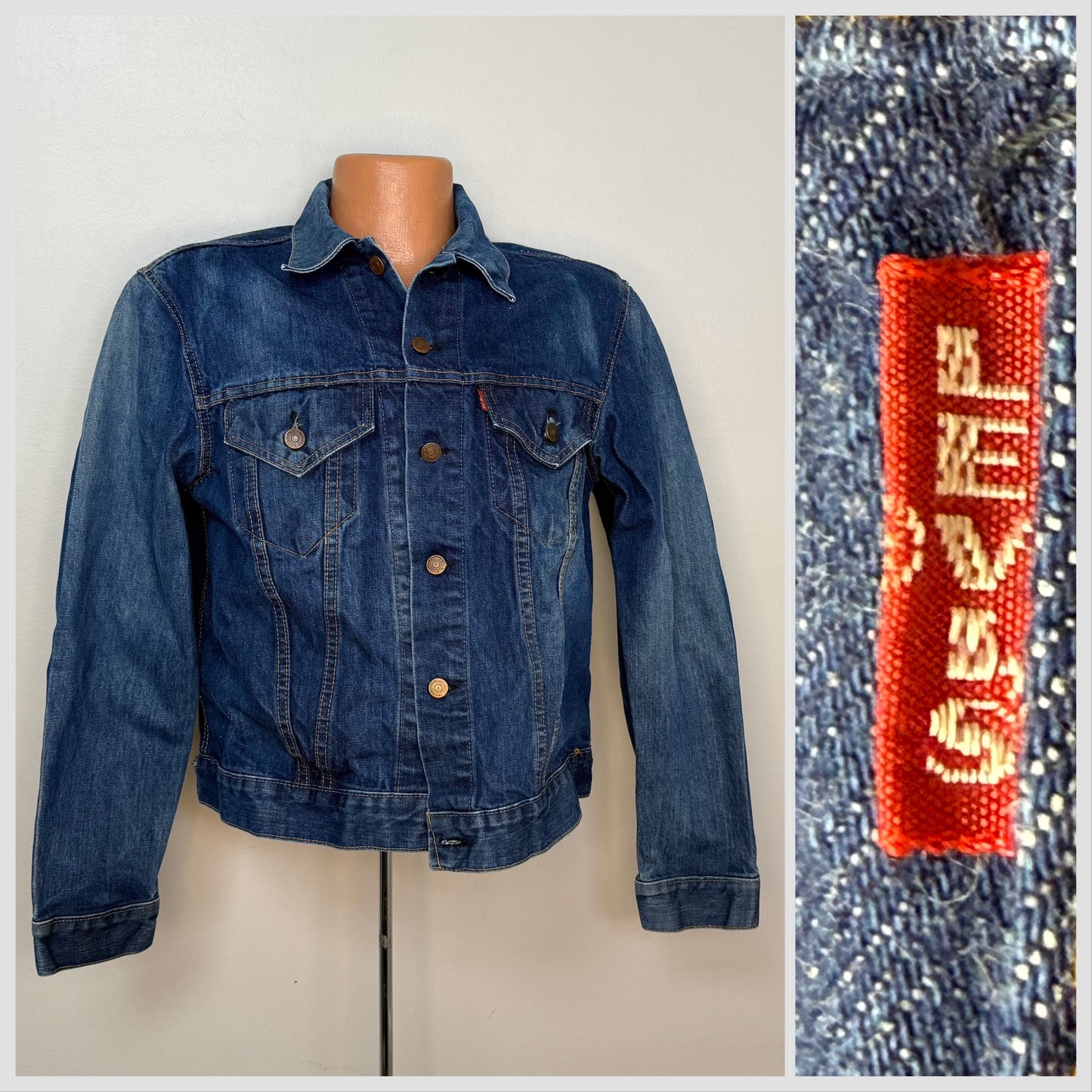1970s Big E Levi’s Denim Jacket, Size Medium, Type 3 Trucker, Cool Fading