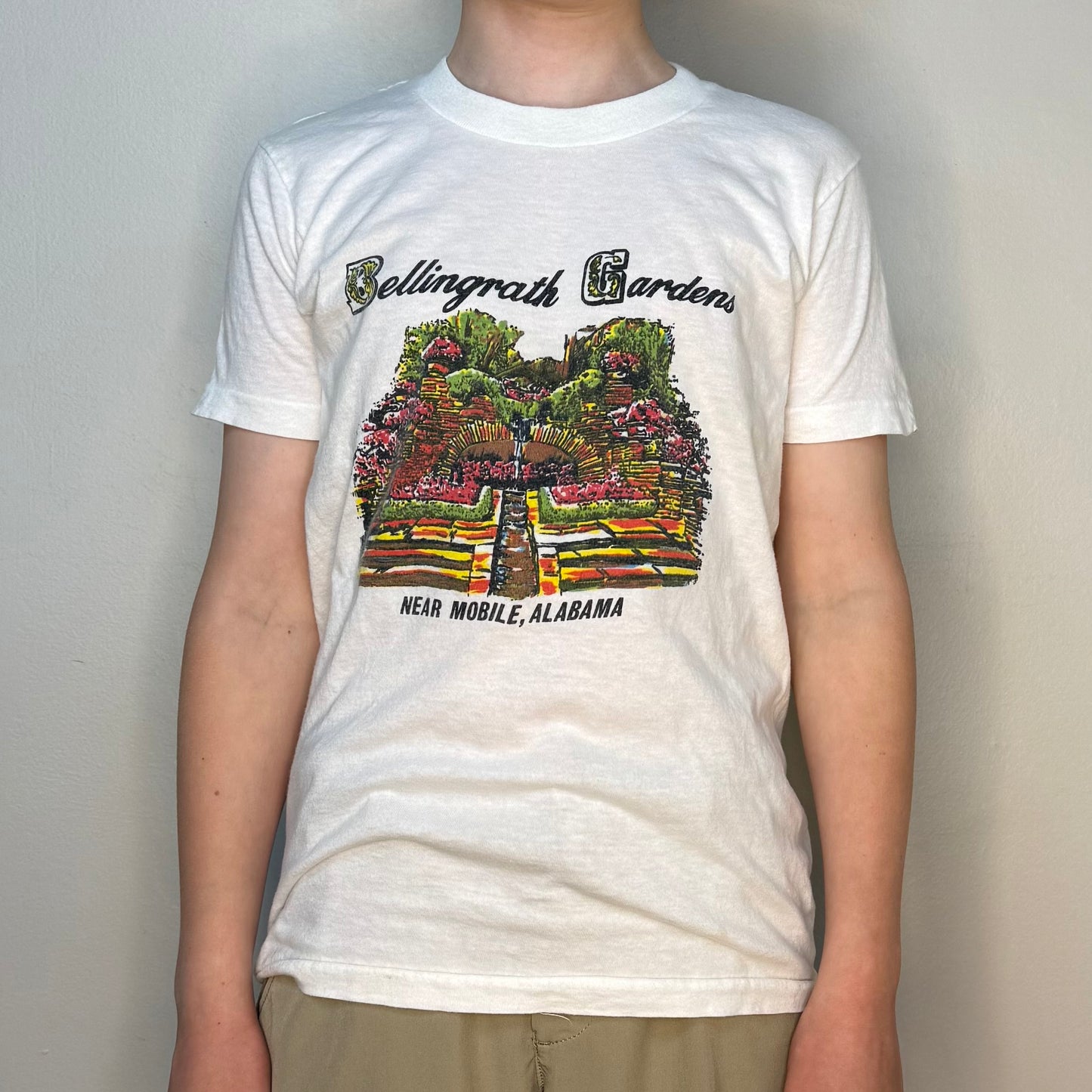 1960s/70s Kids Bellingrath Gardens T-Shirt, Enco Originals Youth Size 10/Adult Size XS, Mobile Alabama