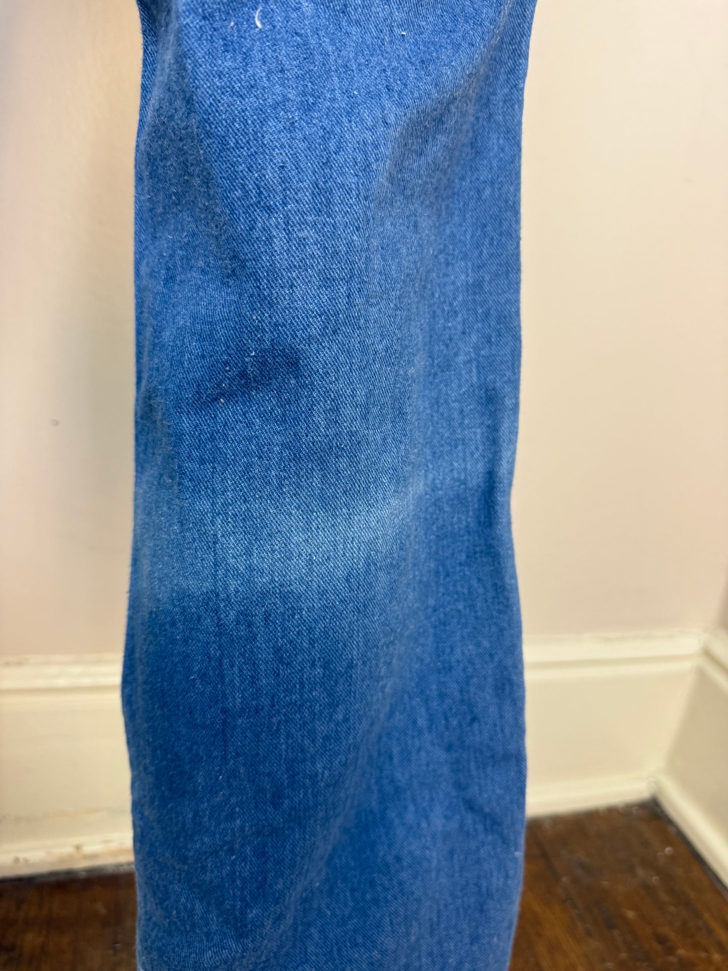 1970s Blue Jeans, K-Mart, 27.5"x30.5", High Rise Straight Leg
