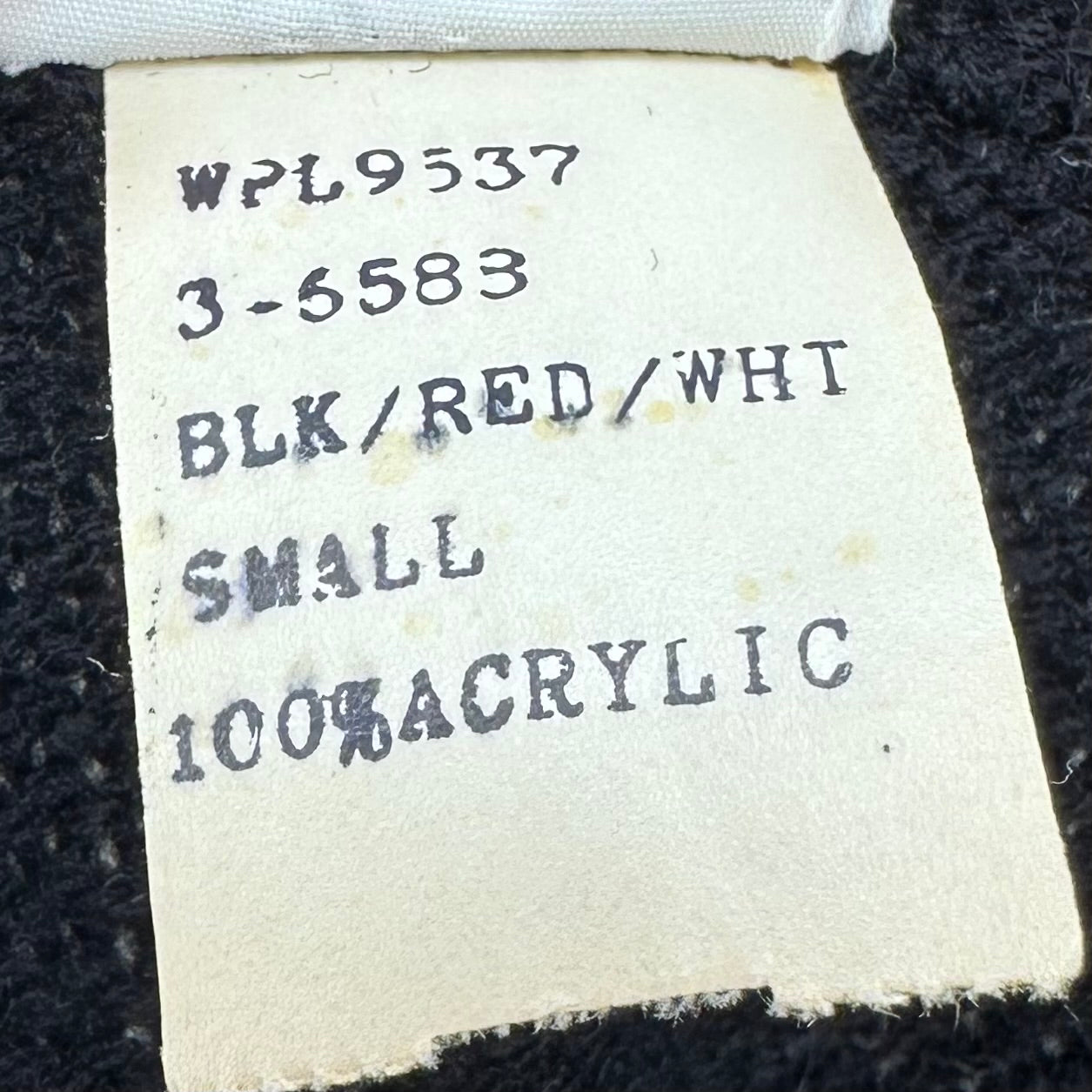 1970s Red and Black Stripe Sweater Vest, Montgomery Ward Size Small, Deadstock with Tag Attached
