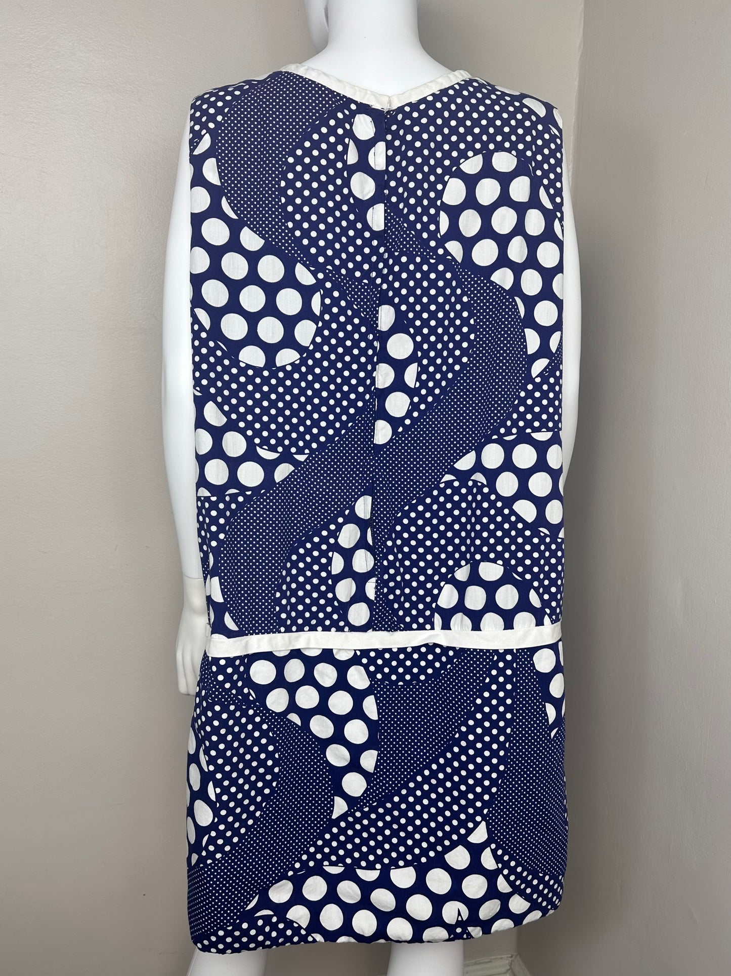 1960s/1970s Navy Blue Polka Dot Romper, Jaree Classic Pant Dress Size X-Large