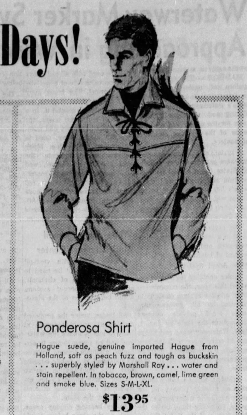 1960s Olive Green Lace up Shirt with Sherpa Collar and Cuff, Ponderosa Size Medium, Western