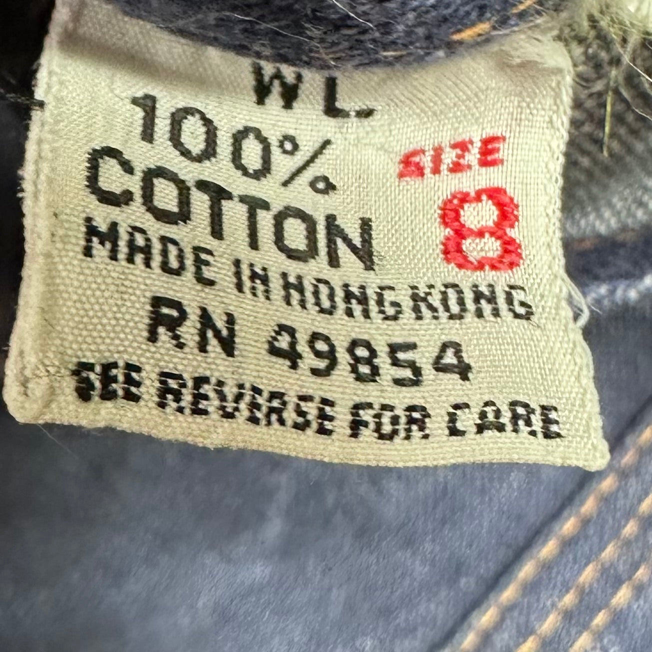 1970s Kids Denim Bell Bottom Overalls, Happiness is… Size 8