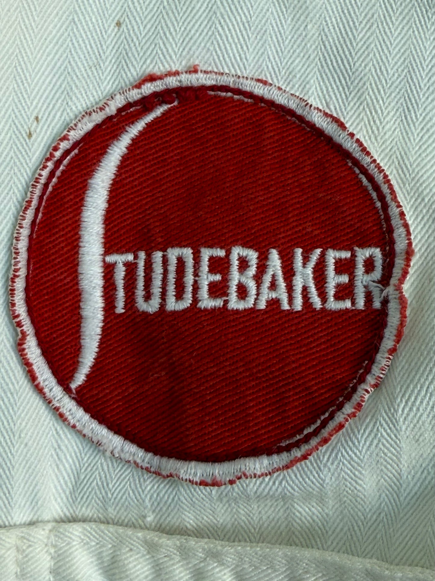 1950s Studebaker Shop Jacket, Cowden Size 46, Herringbone Twill, Klyce Motors, Chain Stitch Embroidery, 40s 50s Chainstitch Workwear Coat, Documented