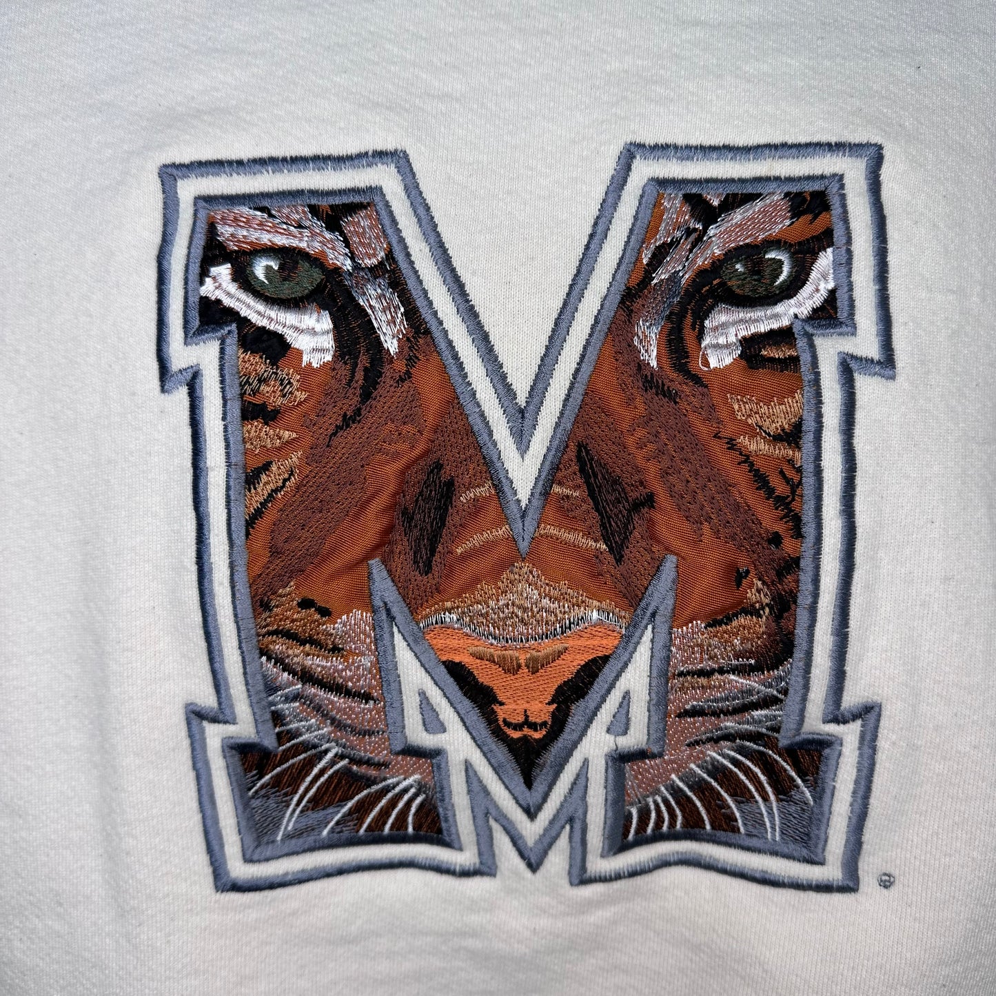1990s Memphis State University Tigers Sweatshirt, Embroidered, Defoor Size Medium