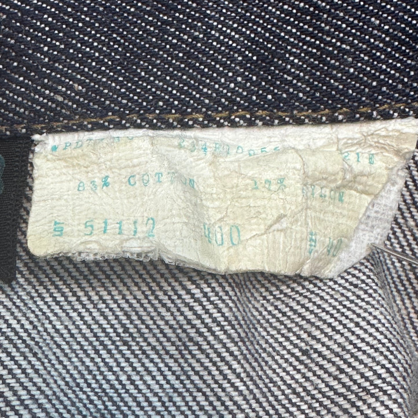 1970s Selvage Denim Jacket, Roebucks Sears Size 40, Type 3