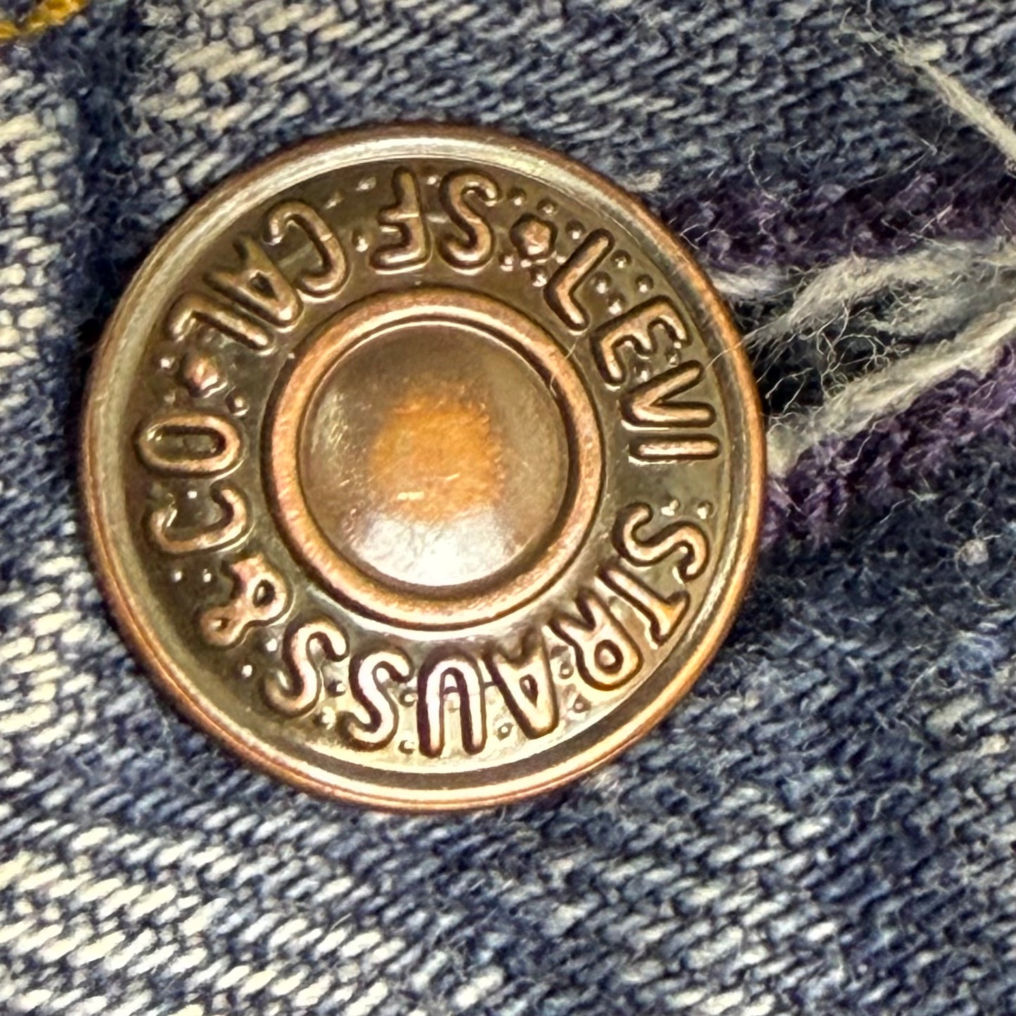 1970s Levi’s 684 Bellbottom Blue Jeans, 29"x31", Orange Tab