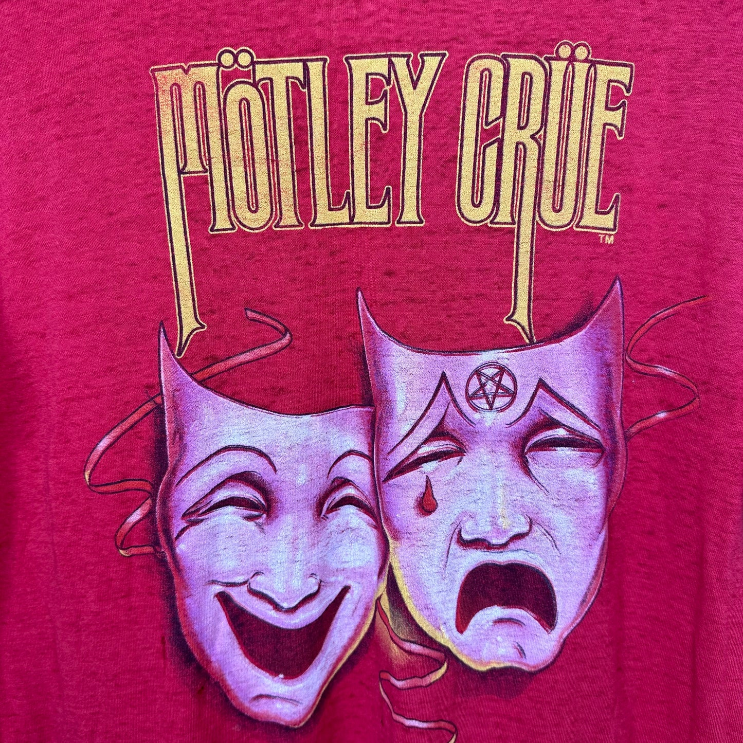 1980s Motley Crue Theater of Pain World Tour 1985-1986 T-Shirt, Size Medium, Distressed