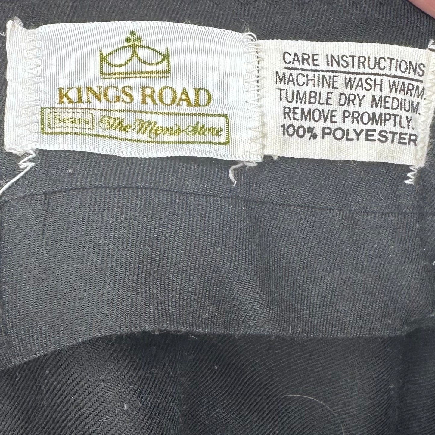 1970s Black Leisure Suit, Kings Road Sears The Men’s Store Size S/M, Jacket and Pants
