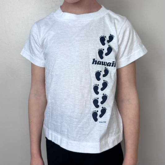 1980s Hawaii Footprints T-Shirt, Rivaltees, Hanes Kids Size 4T