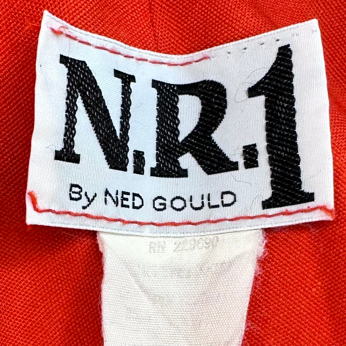 1970s Red Cropped Blouse, N.R.1 By Ned Gould Size Medium