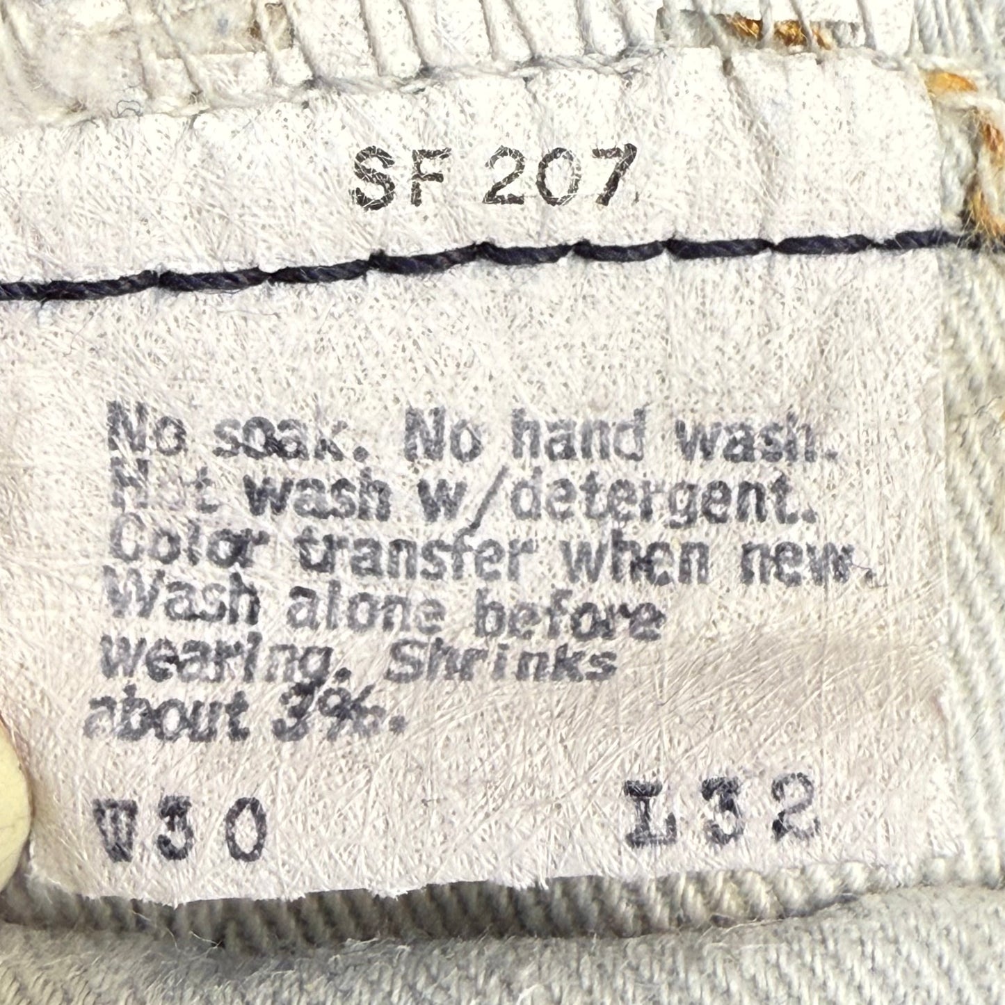 1970s Levi’s 684 Bellbottom Blue Jeans, 29"x31", Orange Tab