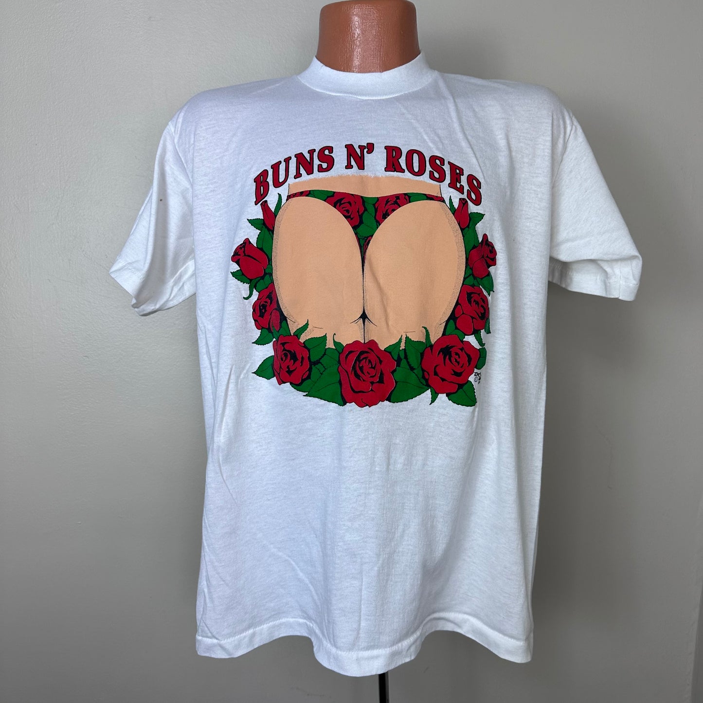 1980s Buns N Roses T-Shirt, All Points Sportswear Size Large, Guns N Roses Parody