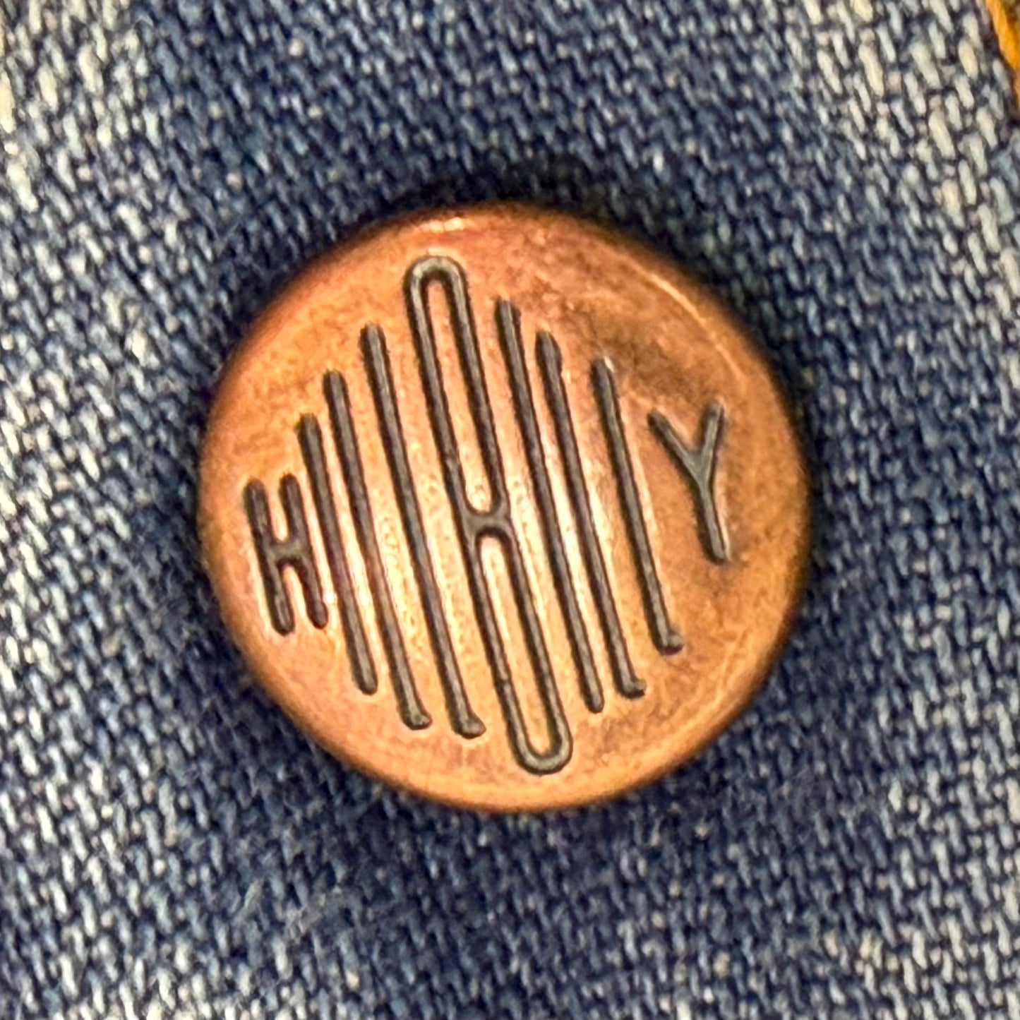 1970s Bell Bottom Blue Jeans, Hillbilly, 25.5"x31.5"