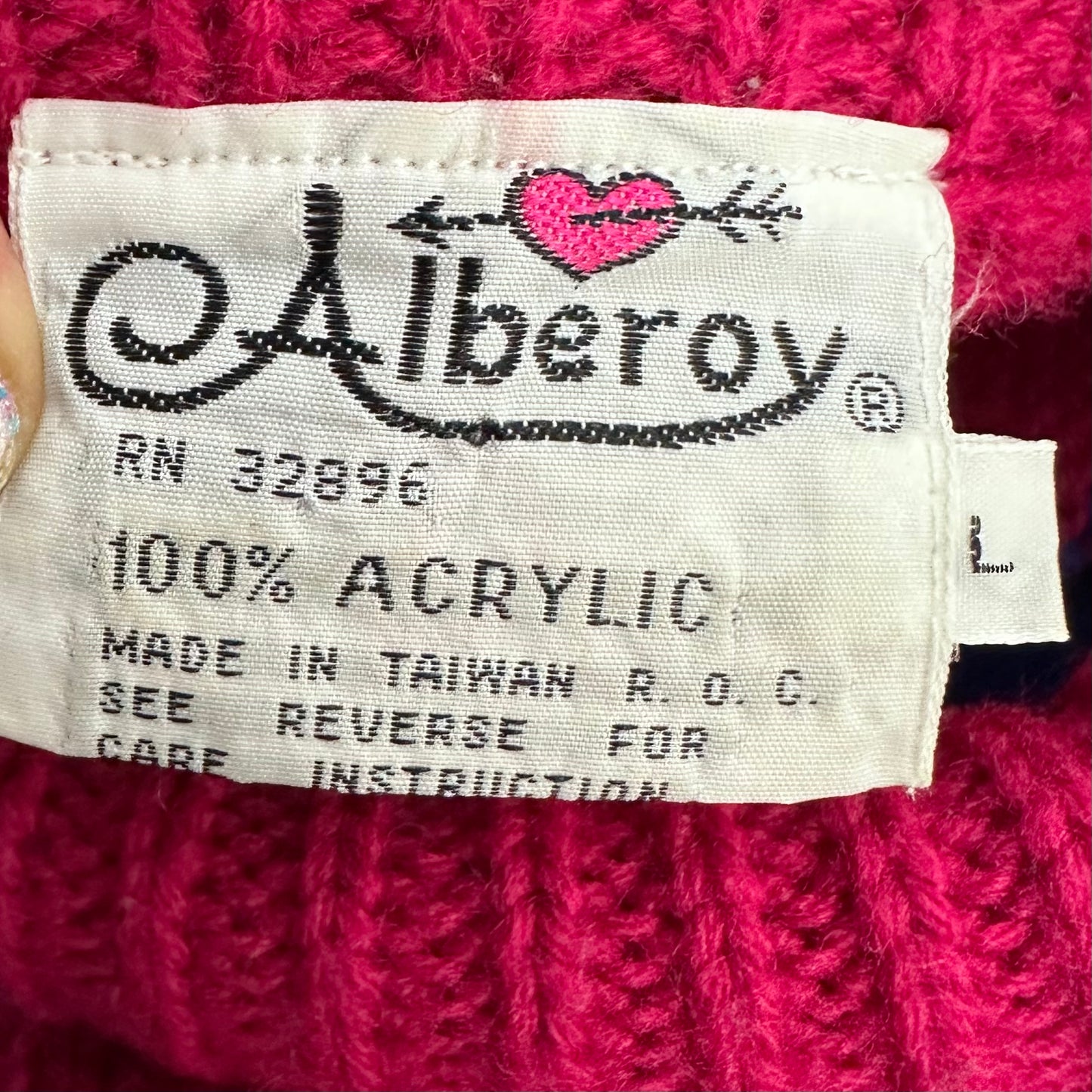 1980s Boxy Car Sweater, Alberoy Size Large