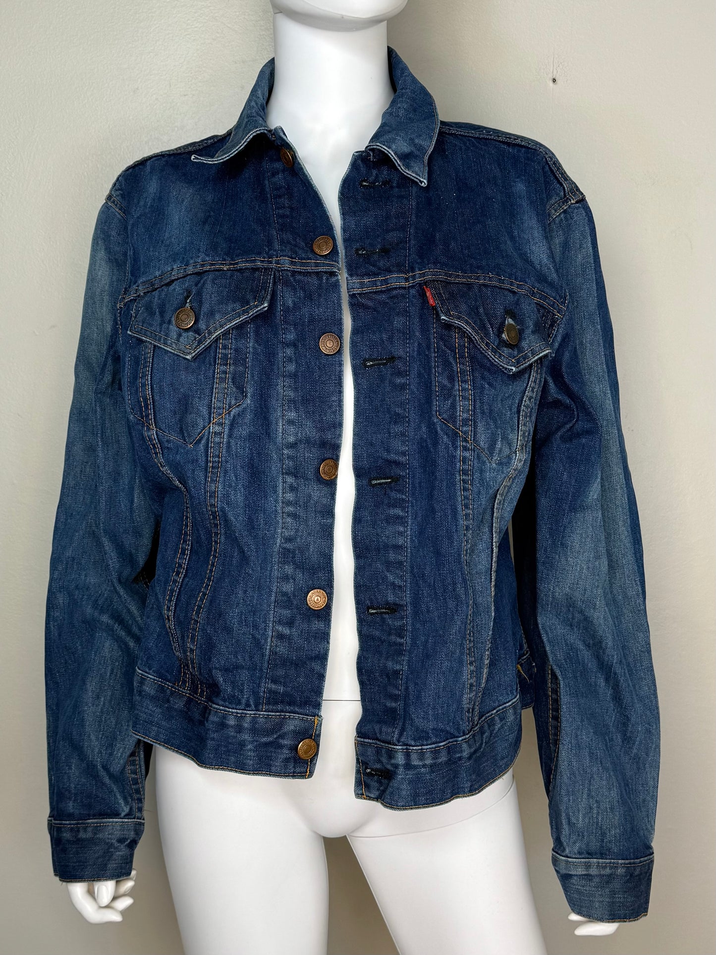 1970s Big E Levi’s Denim Jacket, Size Medium, Type 3 Trucker, Cool Fading