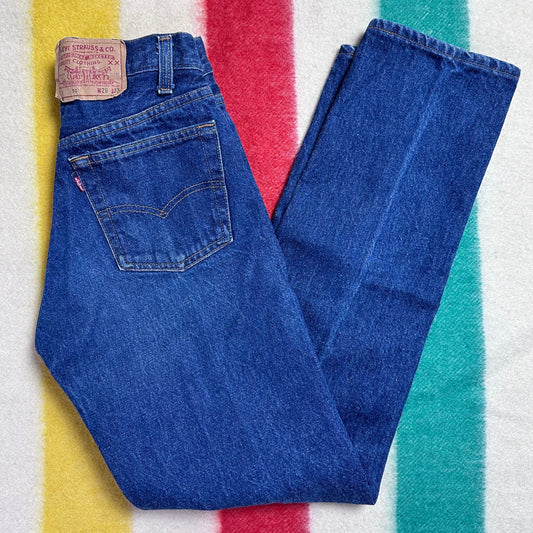 1980s Levi’s 501 Blue Jeans 26.5"x30"