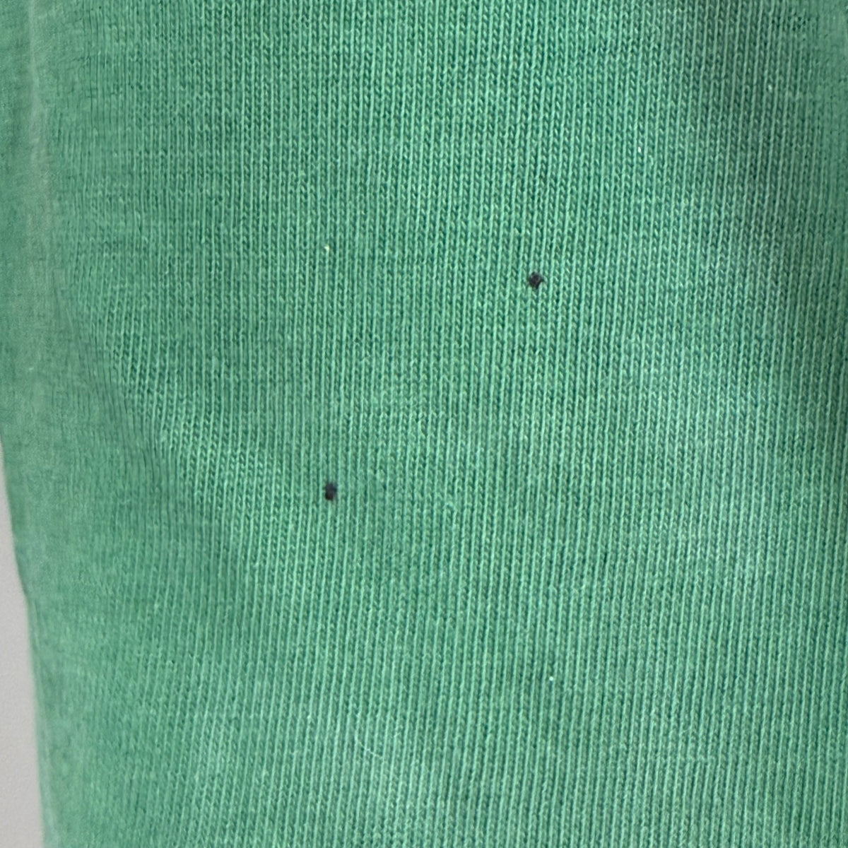 1950s Green Cotton Jersey T-Shirt, Large Yellow Grid Number 60, Champion Knitwear Size 42