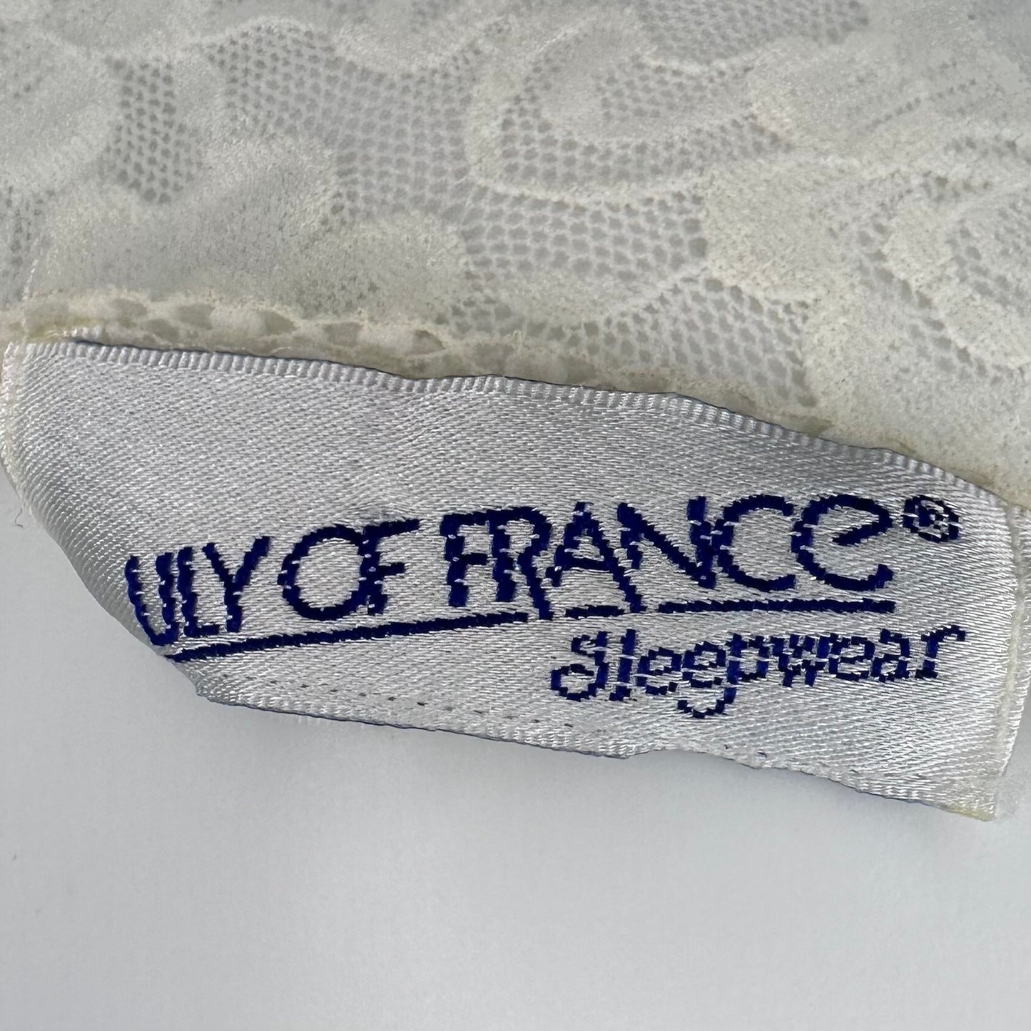 1980s Sheer White Lace Nightgown, Lily of France Sleepwear Size Medium, Bridal Lingerie