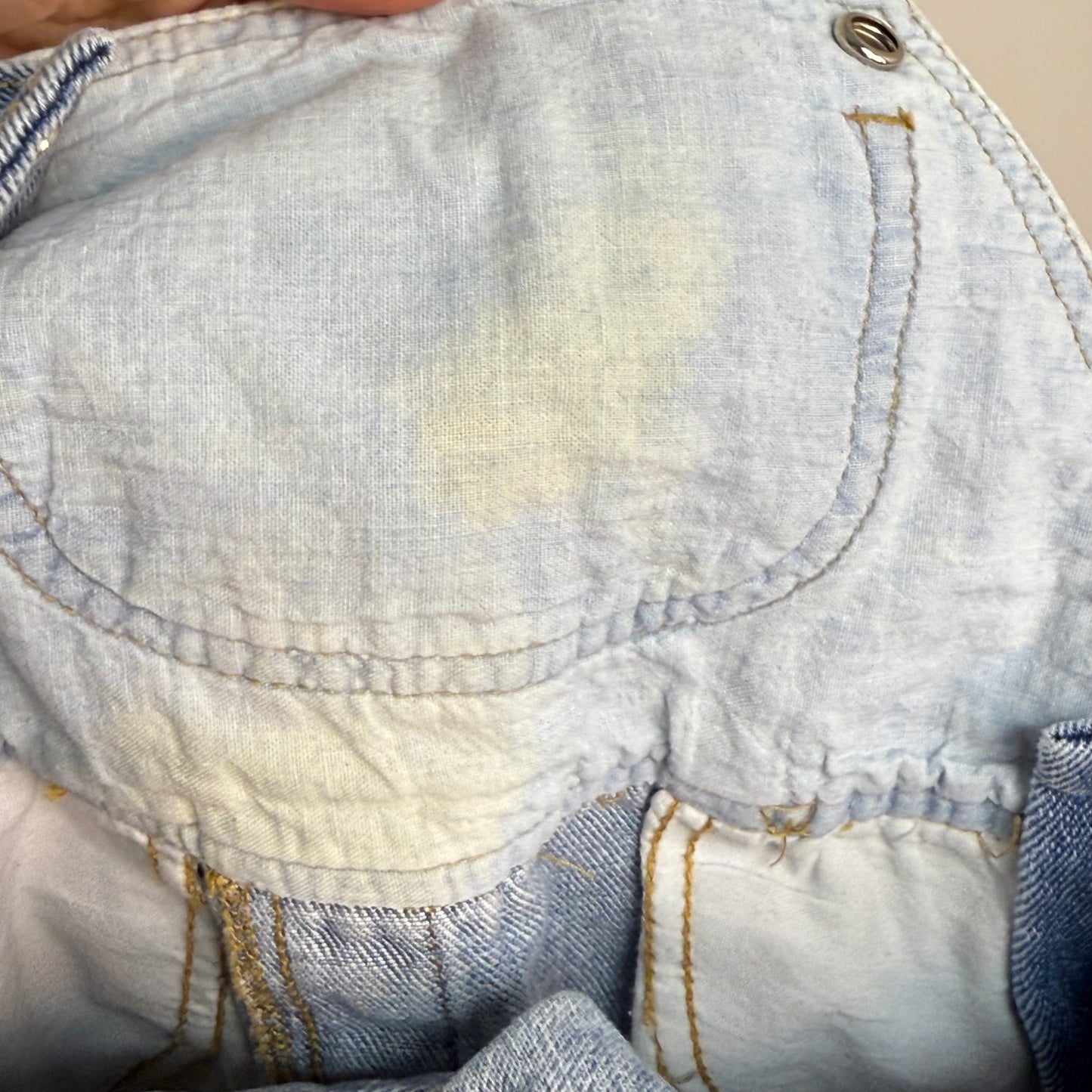 1990s Denim Shortalls, Baby Guess Overalls USA Size 18m