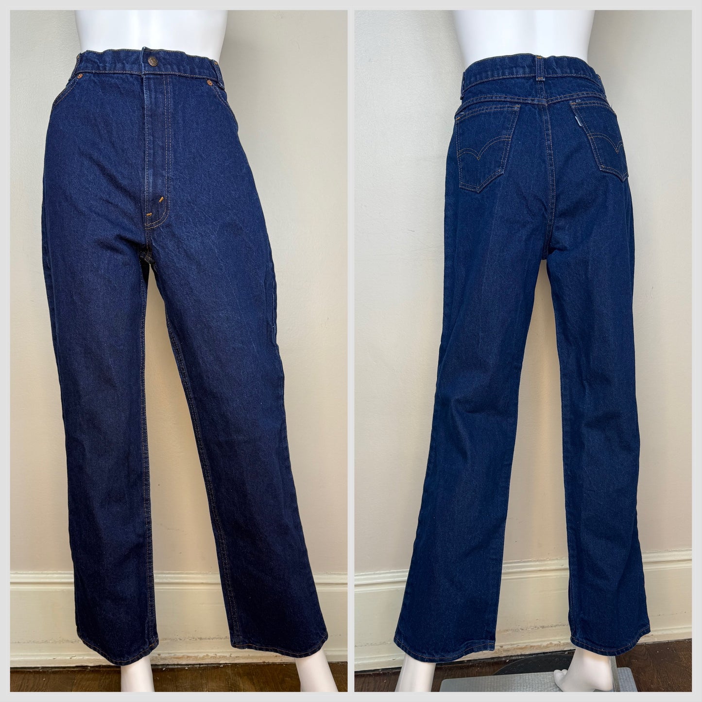 1970s/1980s Women’s Levi’s Jeans, White Patch, 29"x29", High Rise Dark Denim