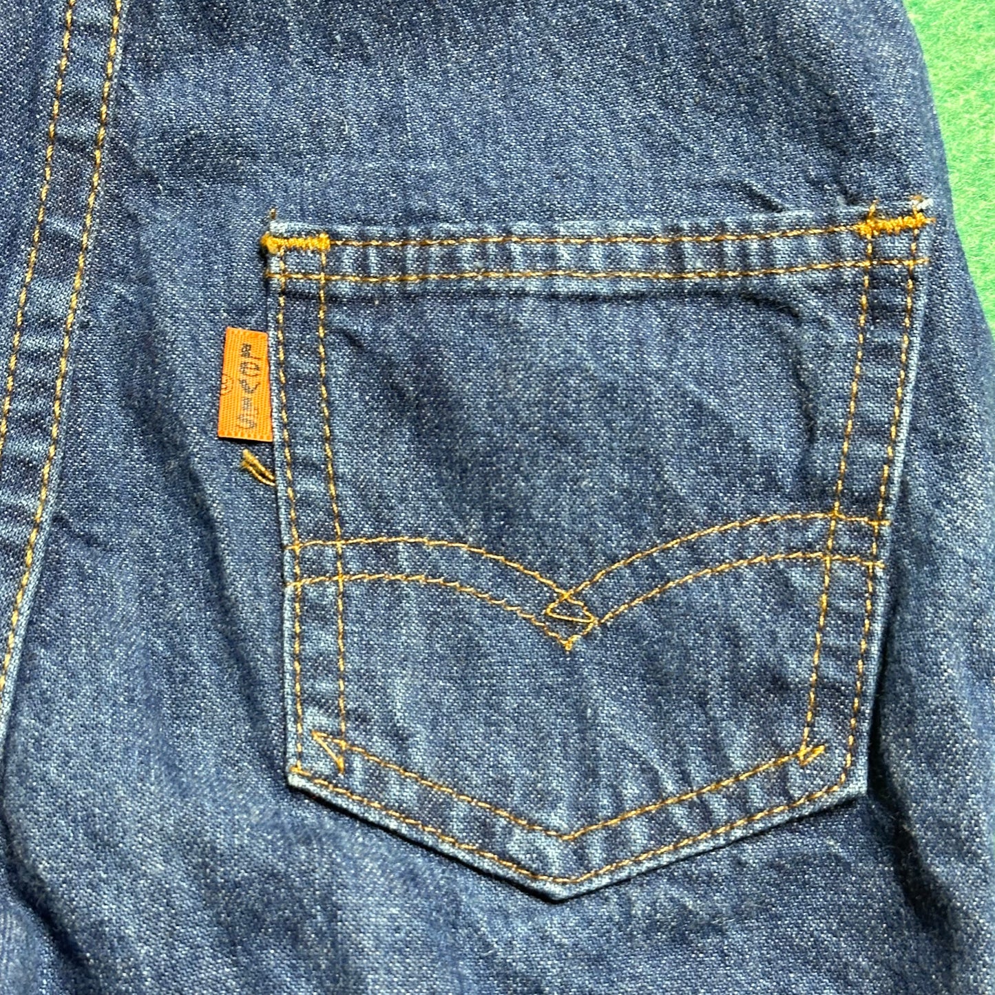 1980s Levi’s Denim Overalls, Kids Size 3T, Orange Tab