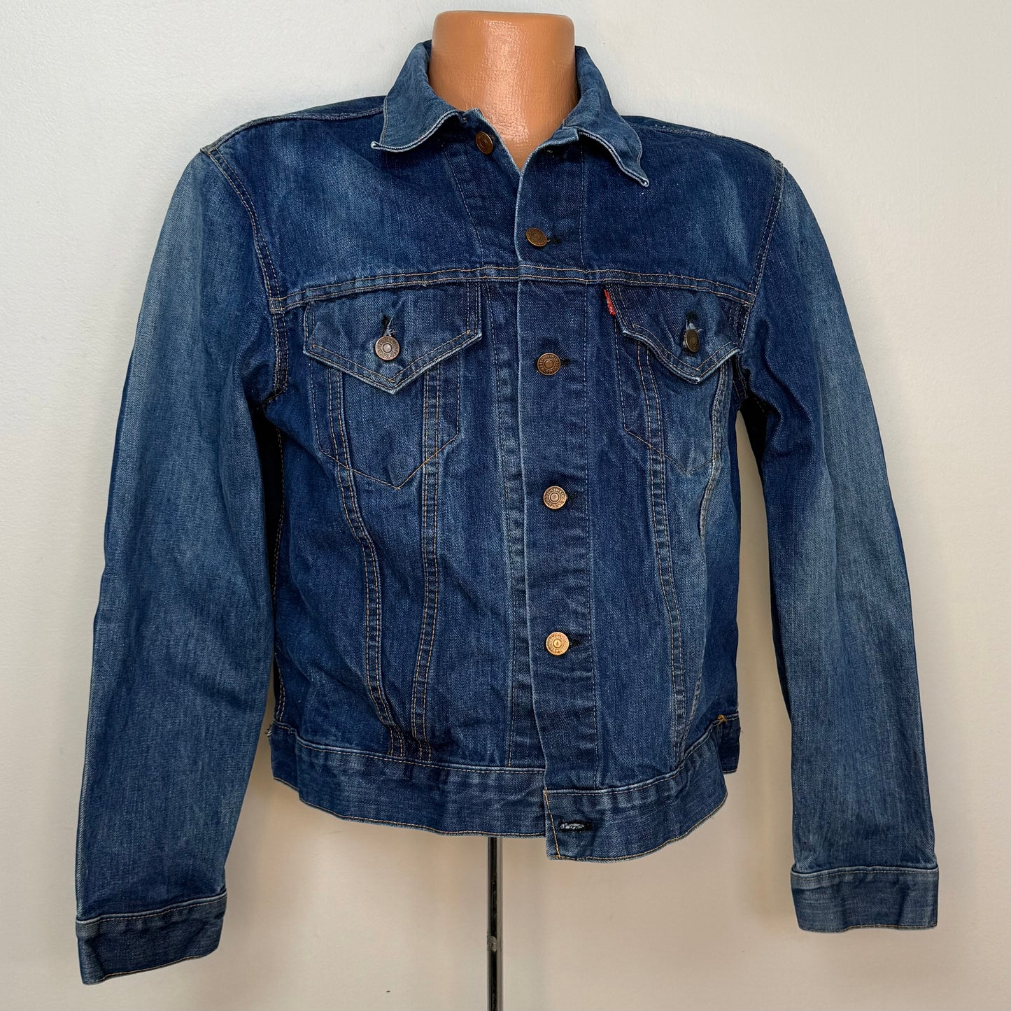 1970s Big E Levi’s Denim Jacket, Size Medium, Type 3 Trucker, Cool Fading