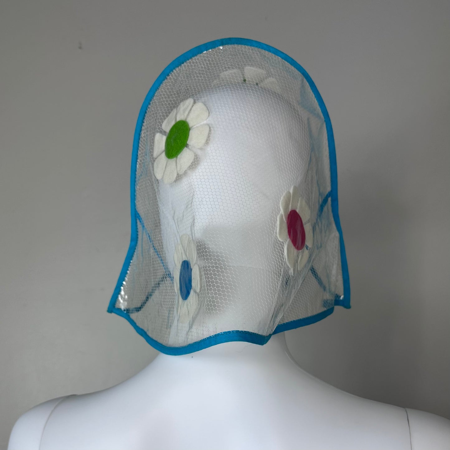 1960s Clear Rain Hat, Fran’s Original, Flower Power