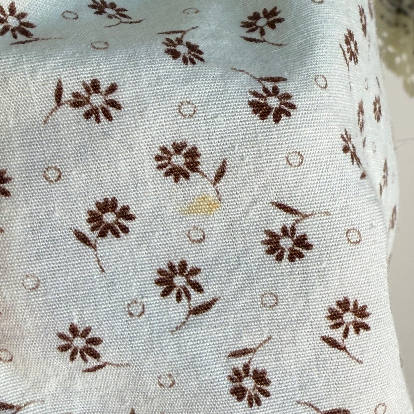 1970s Girls Mixed Floral Smocked Pinafore Dress, Peaches ‘n Cream Size 6, Prairie Style