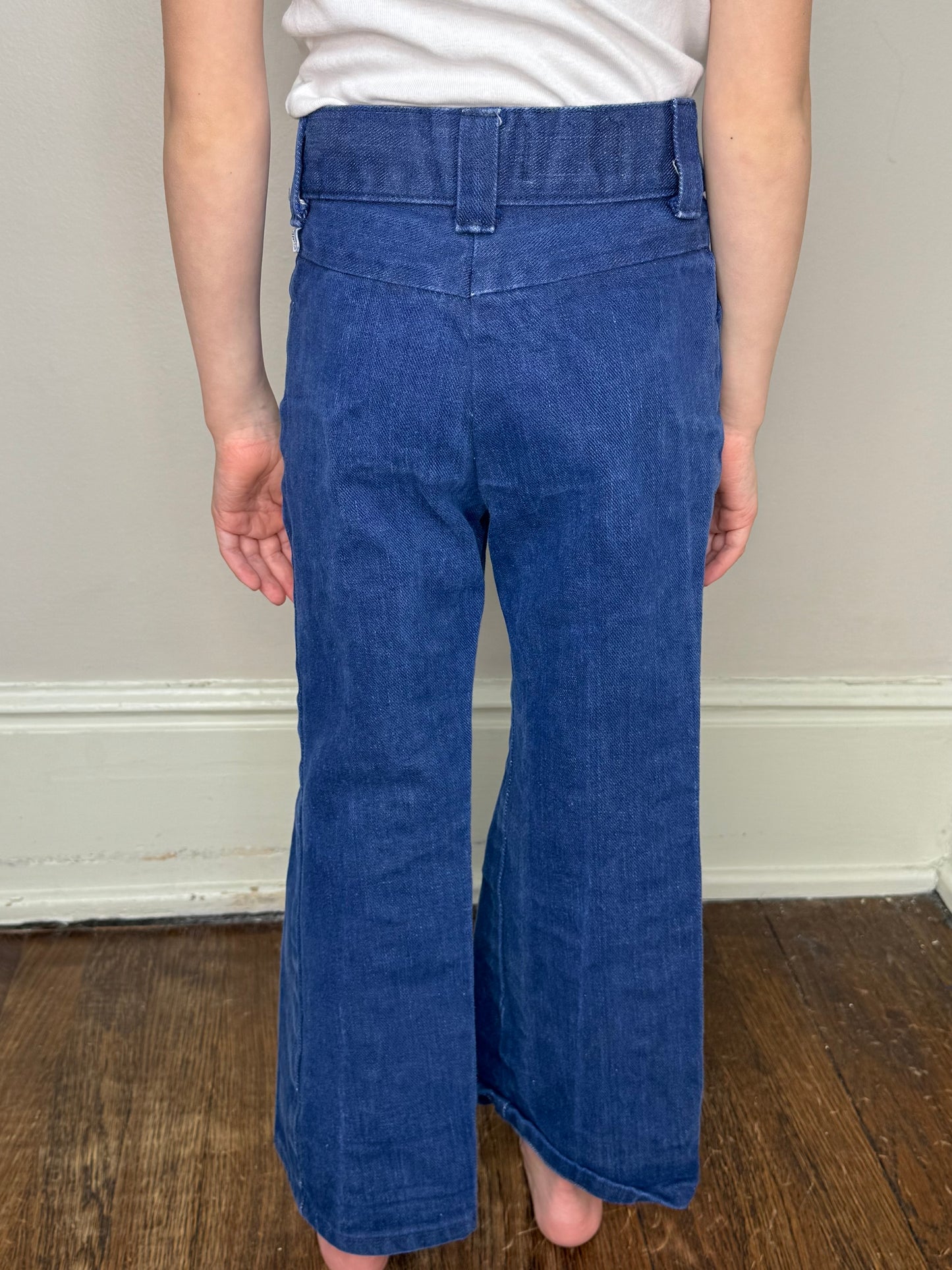 1970s Kids Flare Leg Blue Jeans, Billy the Kid Size 6