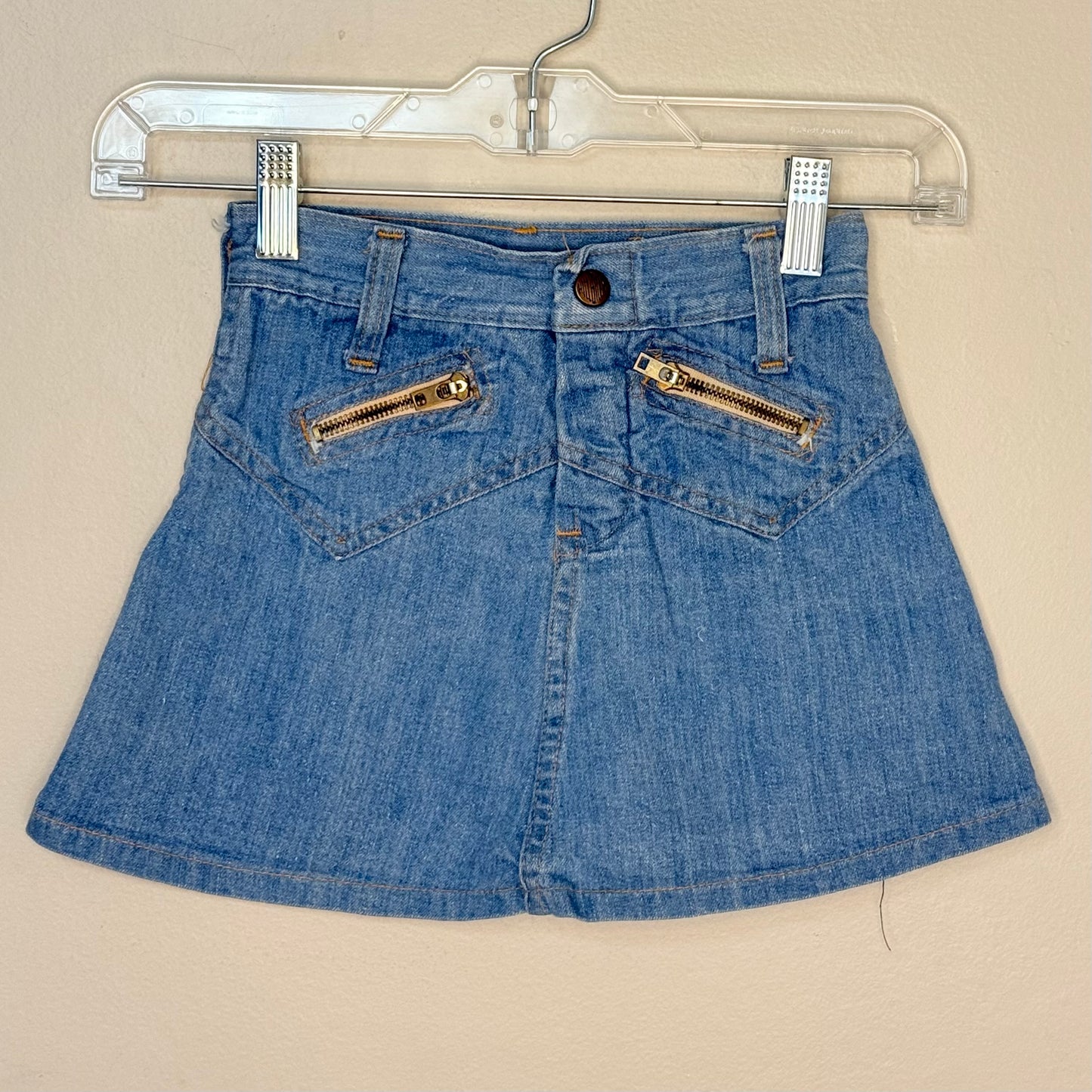 1970s Denim Mini Skirt, Hillbilly Size 6