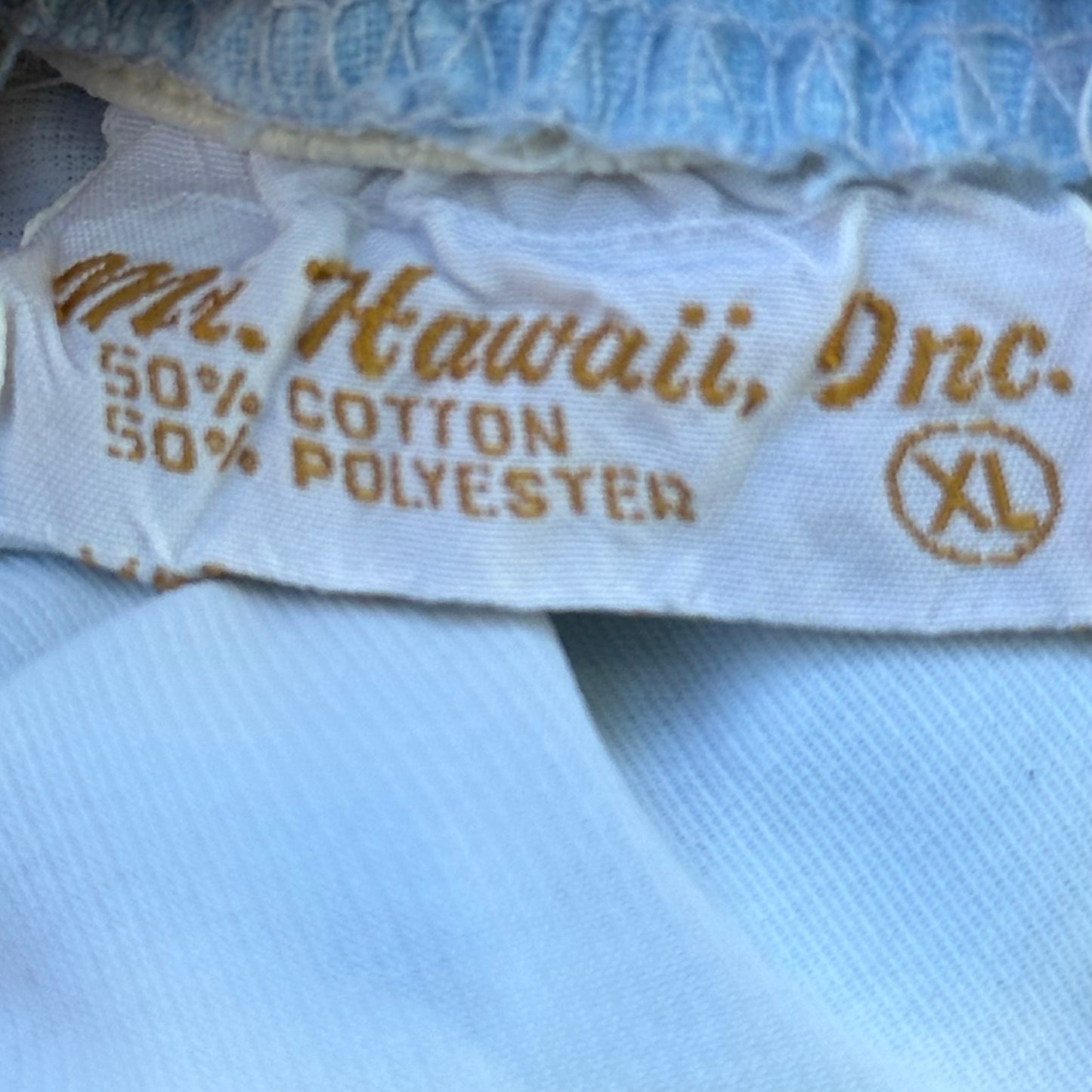 1970s Mr Hawaii Rainbow Trim Cabana Set, Swim Trunks Shorts and Shirt
