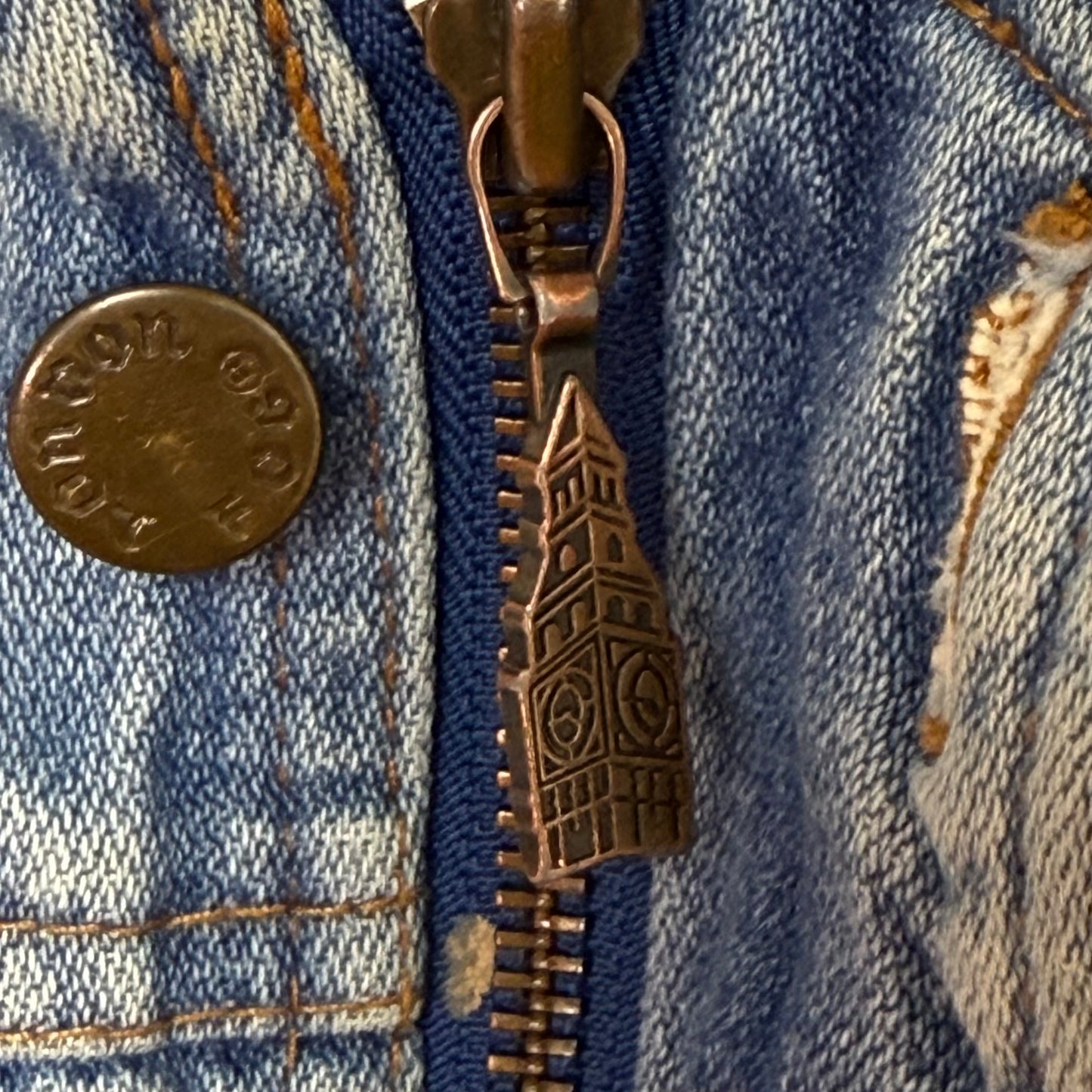 1980s Kids Denim Jacket with Horse Painting on Back, London Fog Size 7/8