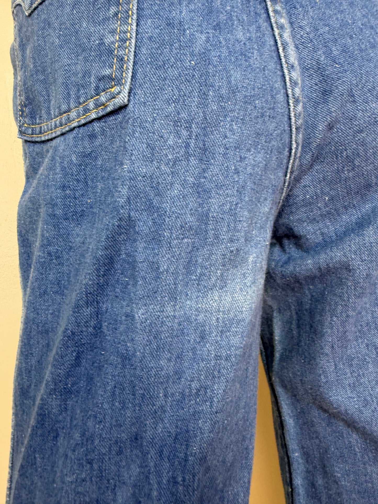 1970s Blue Jeans, K-Mart, 27.5"x30.5", High Rise Straight Leg