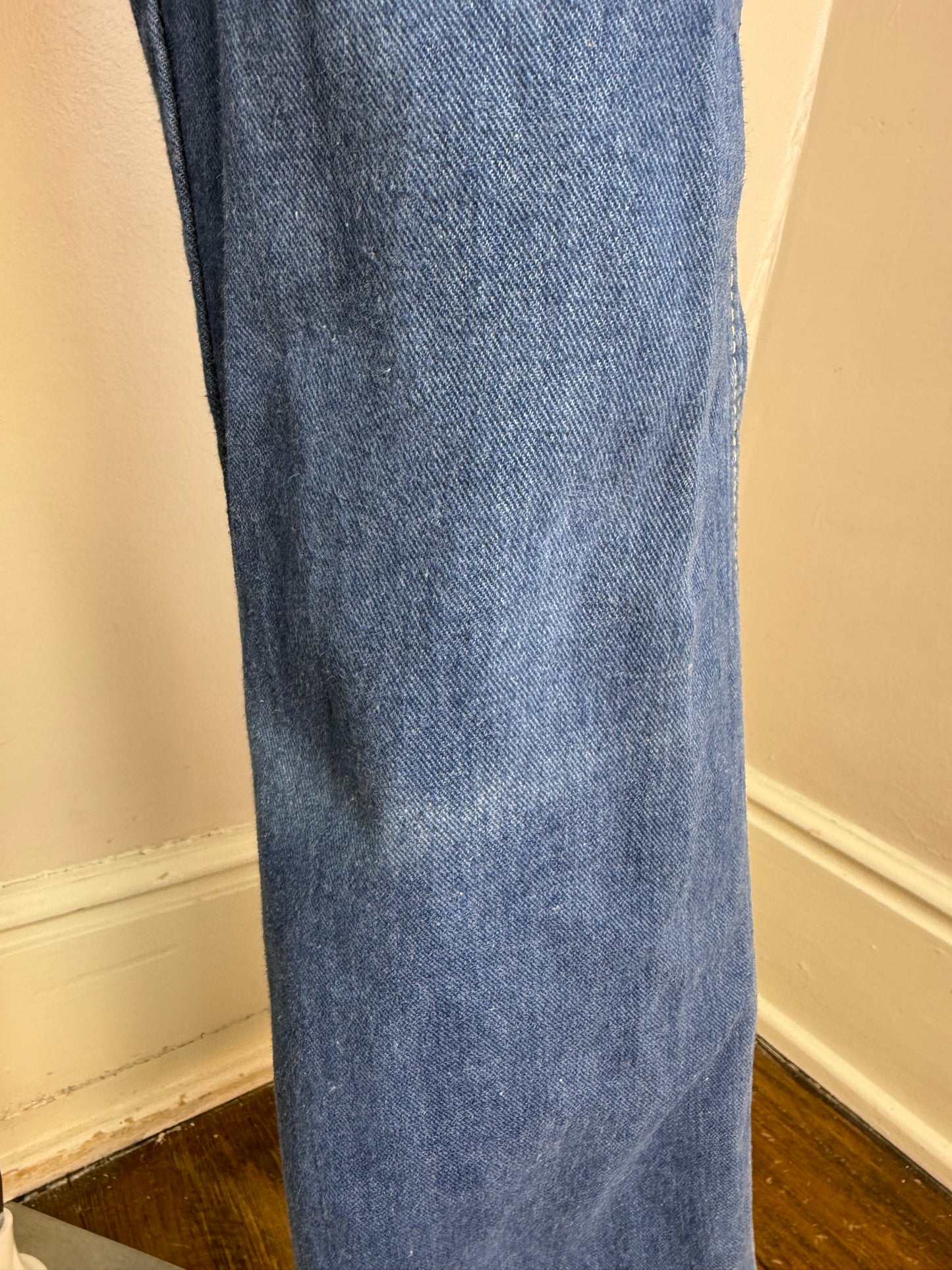 1970s Blue Jeans, K-Mart, 27.5"x30.5", High Rise Straight Leg
