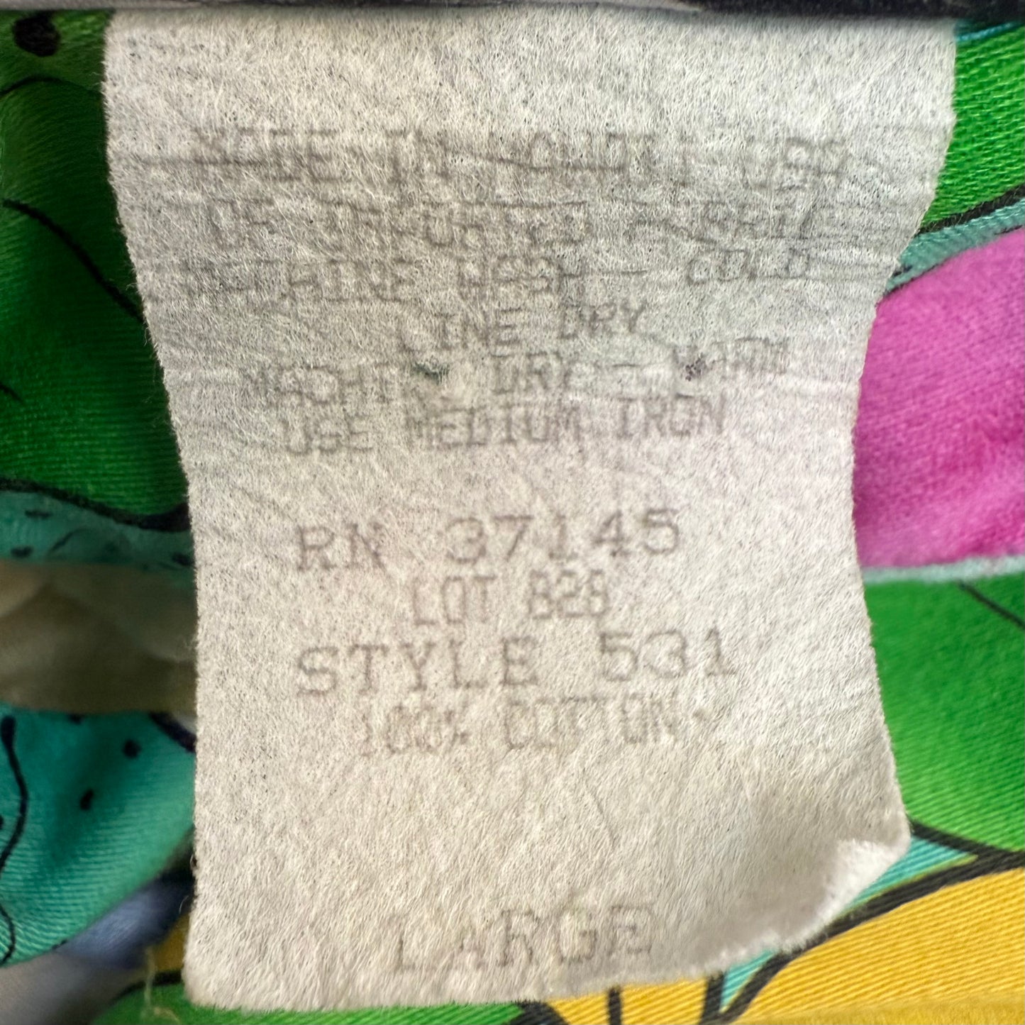 1980s Hawaiian Shirt, Cotton, Hilo Hattie Size Large