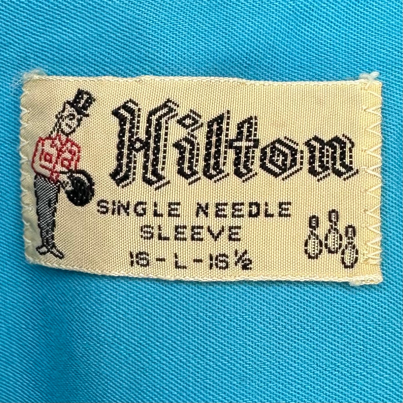 1950s Bowling Shirt, Hilton Size L/XL, Chain Stitch Embroidery, 50s Corvette, Curtis Person Millington