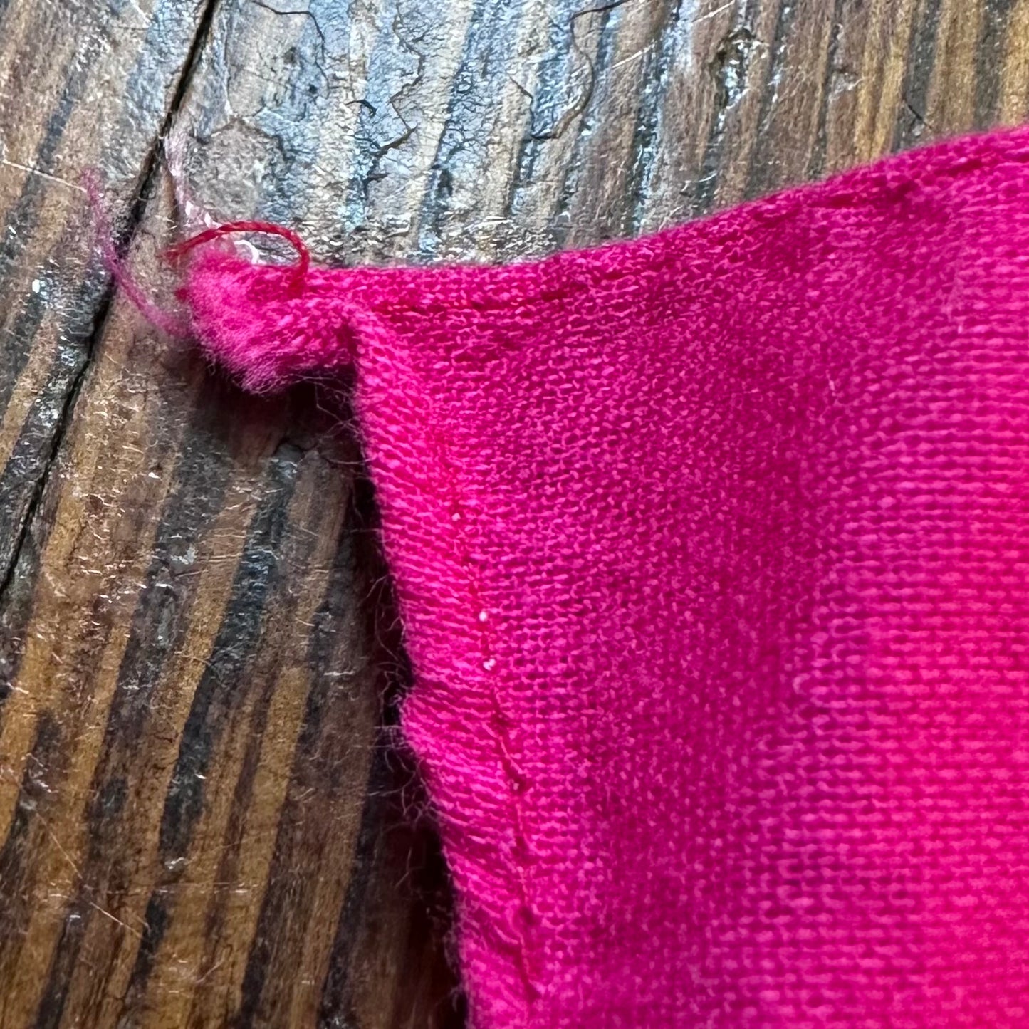 1960s/70s Pink Paisley Bandana, RN 13960, 20" x 21.75", Selvage Edge
