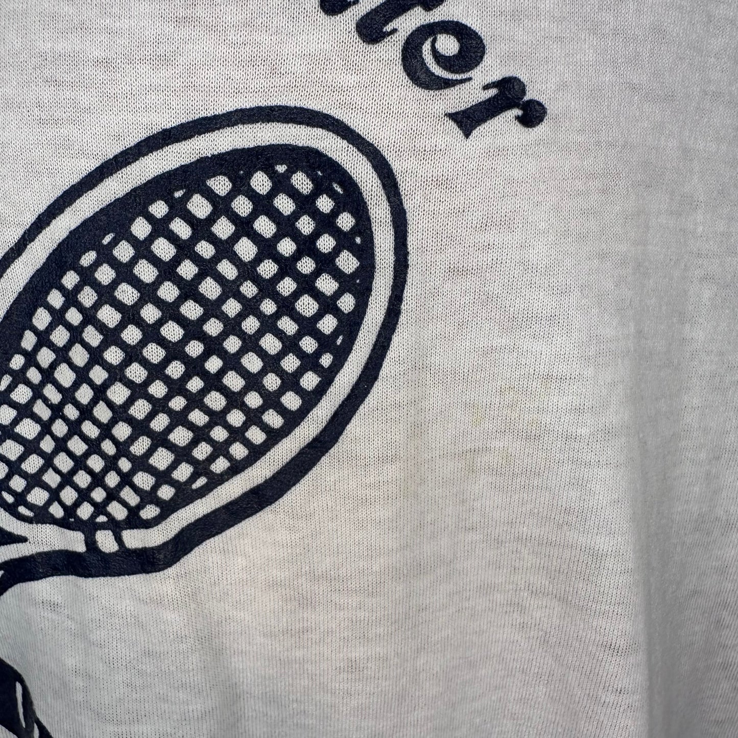 1980s Bellevue Tennis Center Memphis Tenn T-Shirt, Size Large, Paper Thin Ringer Tee