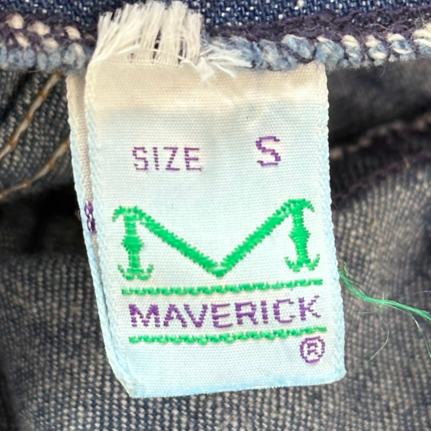 1970s Denim Blazer Jacket, Maverick Size Small