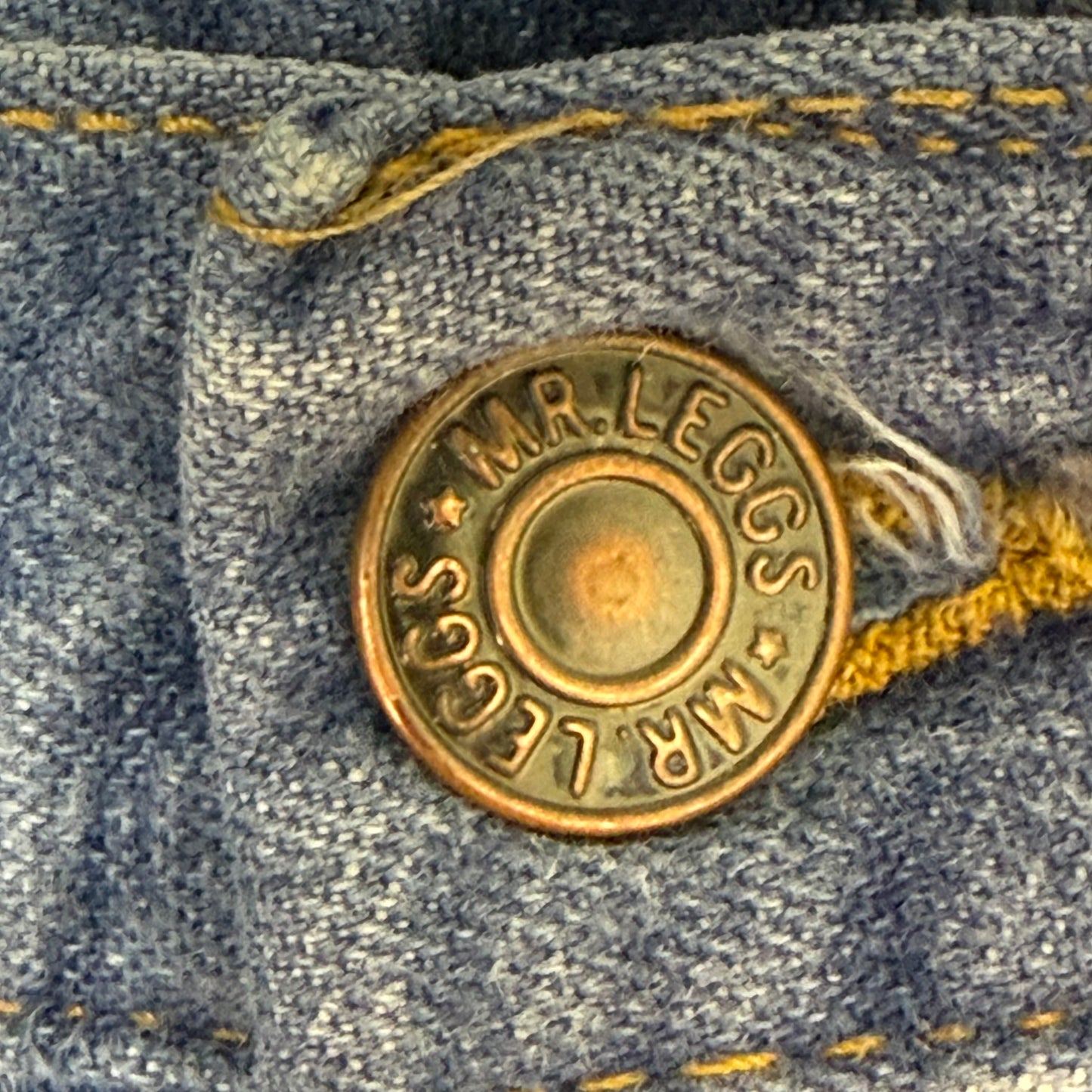 1960s/70s Kids Bell Bottom Blue Jeans, Mr Leggs Size 7/8