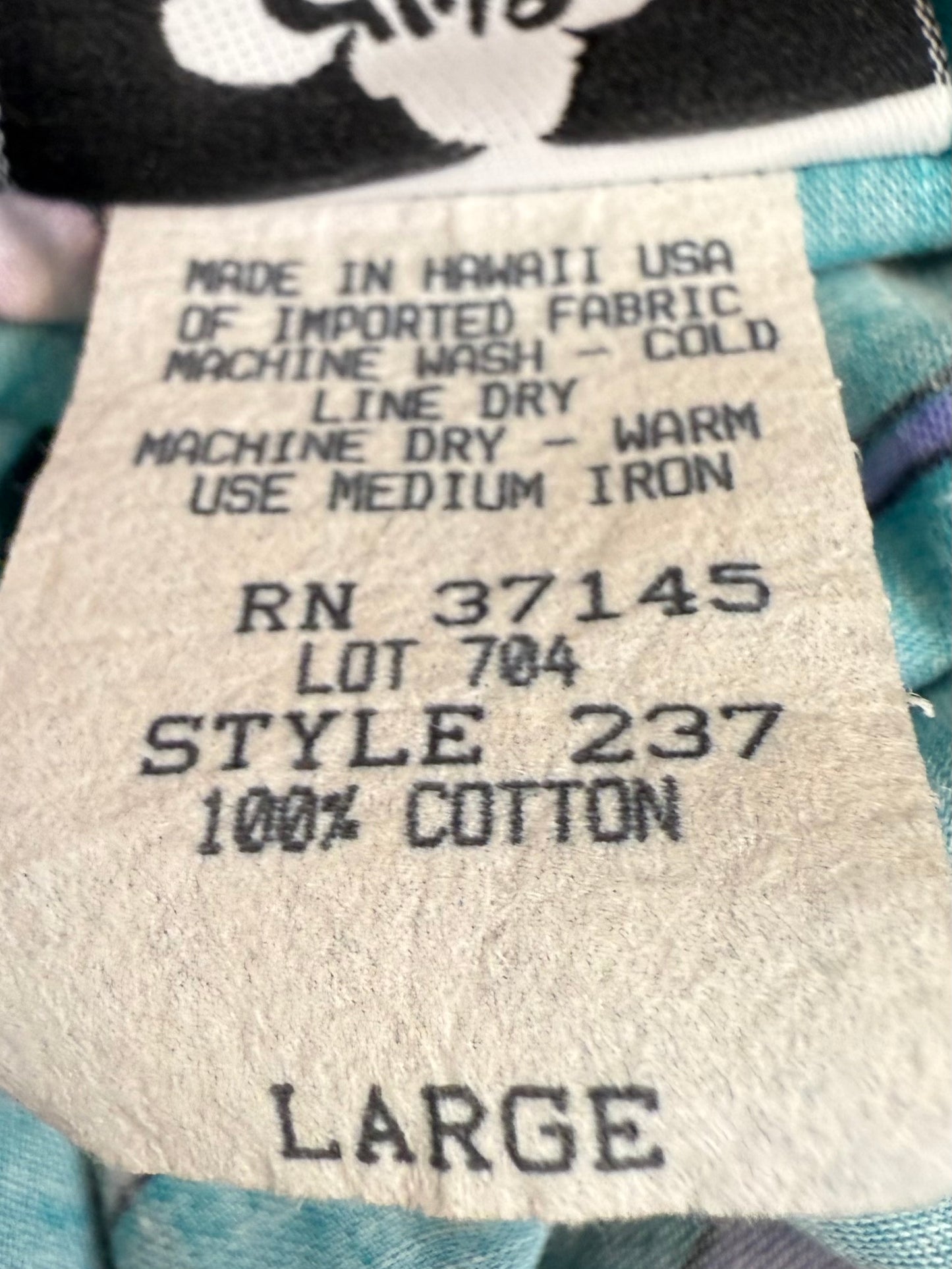 1980s Women’s Hawaiian Shirt, Cotton Blouse, Hilo Hattie Size Large