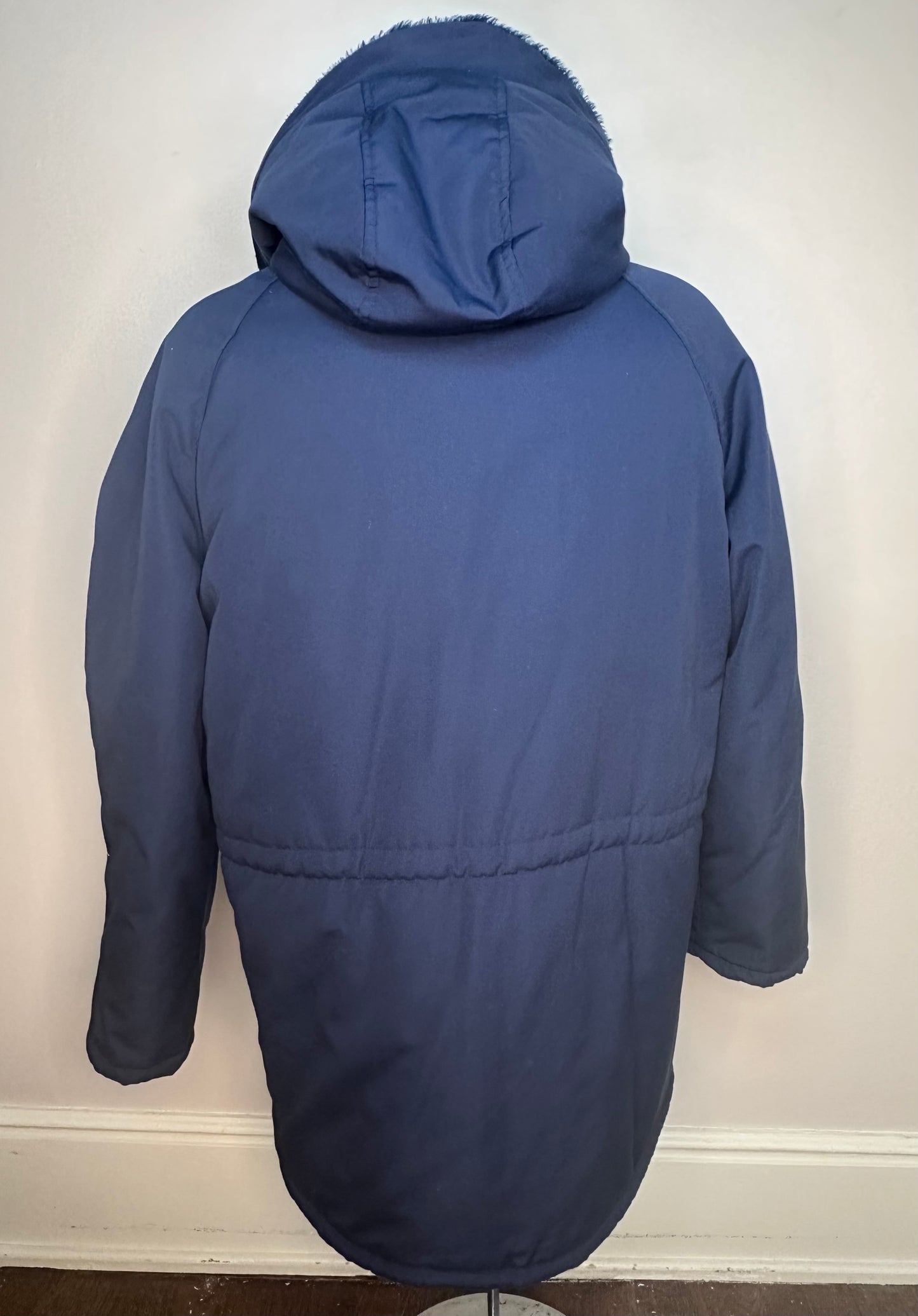 1970s/80s Navy Blue Parka Coat, Sears Work n Leisure Size M/L
